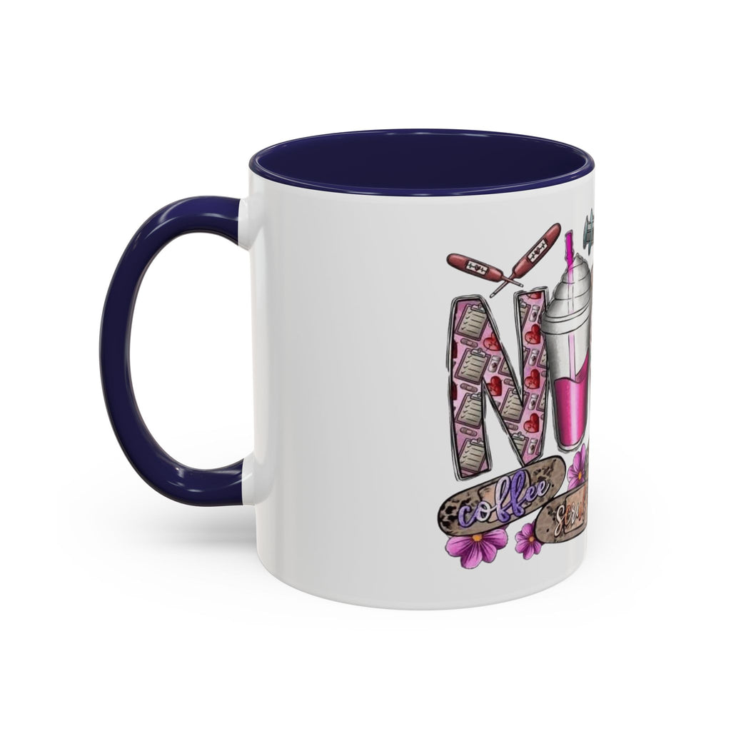 Nurse Love Coffee Mug  Cute Floral Medical Stethoscope & Syringe Design (11/15oz) Medical Christmas Mug