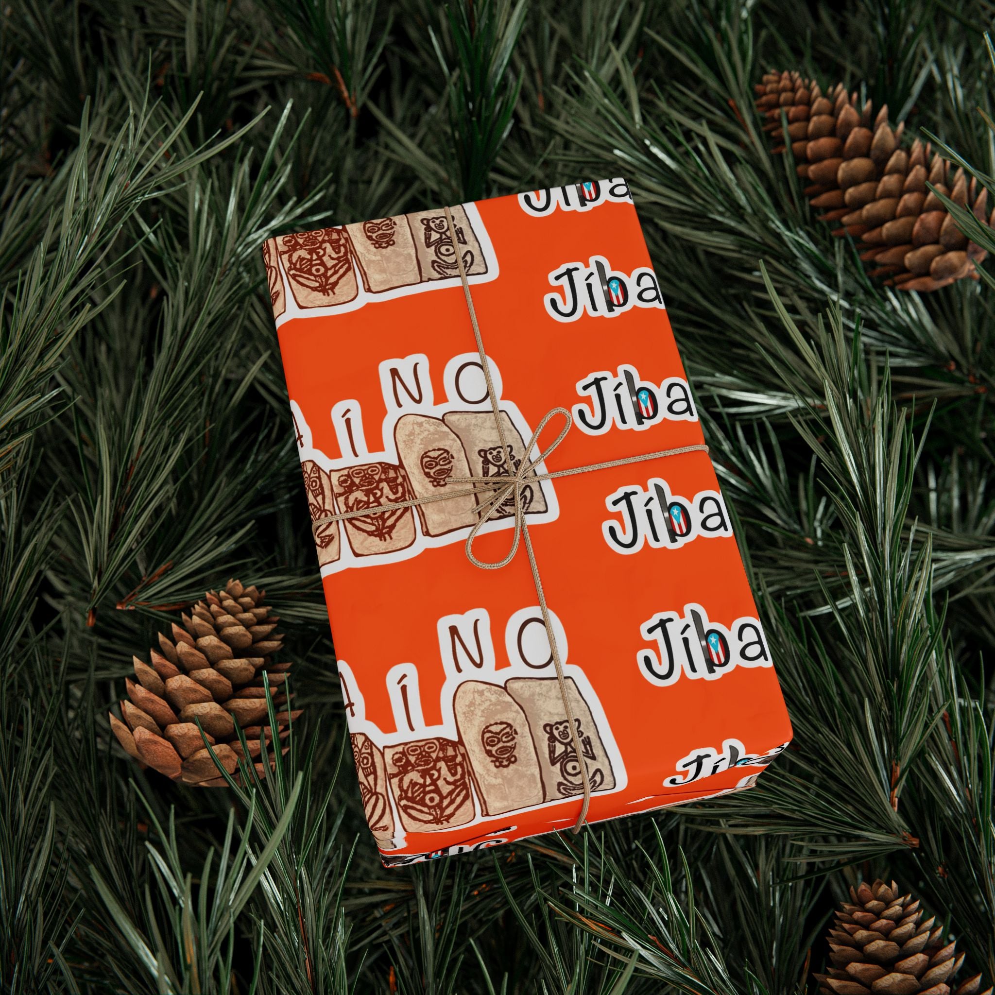 Puerto Rico  T aino Jibaro BoricuaWrapping Paper Cultural Gift Wrap | Boricua Heritage Design | Holiday & Celebration Gift Packaging