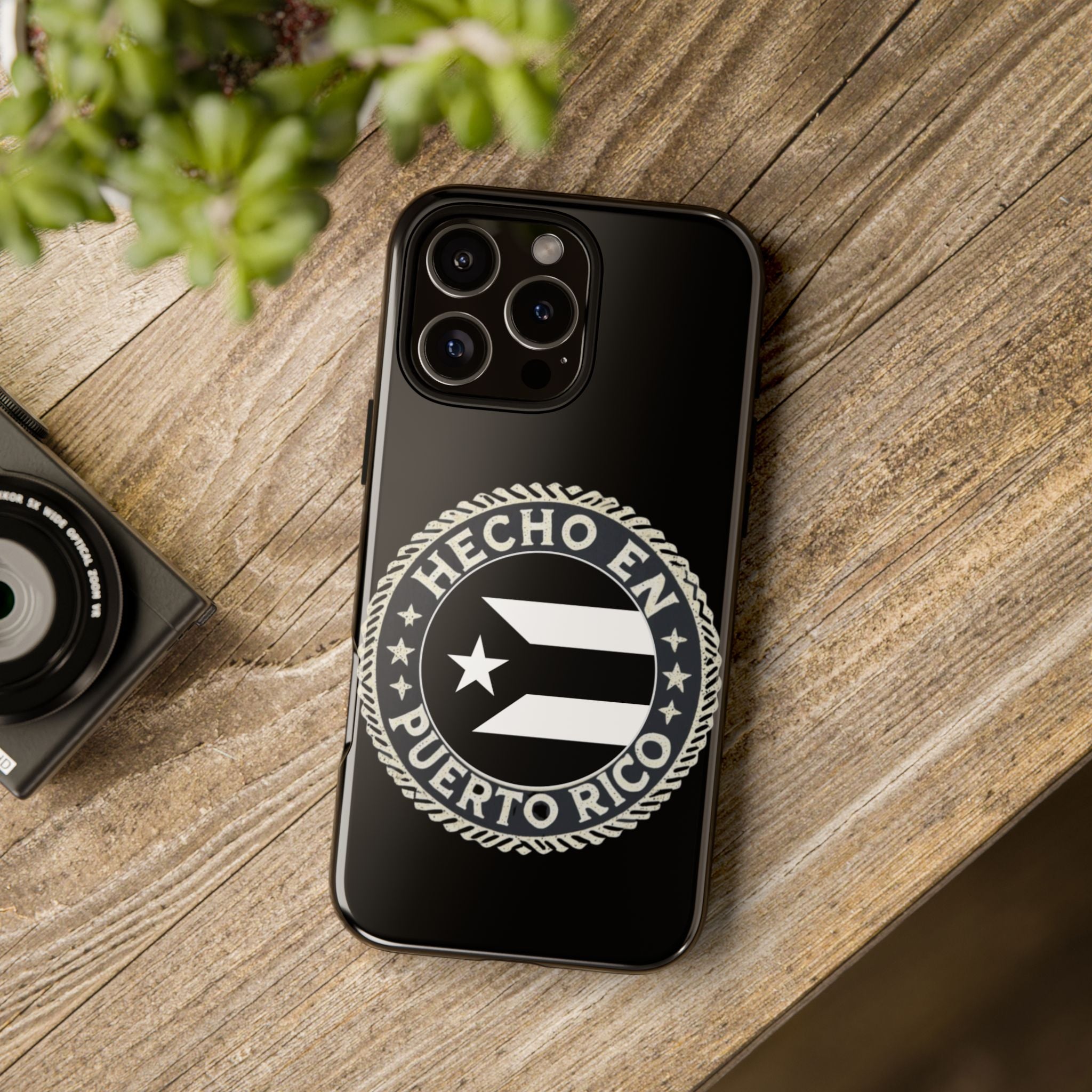 Hecho en Puerto Rico Phone Case  Puerto Rican Flag Emblem Tough Protective Cover