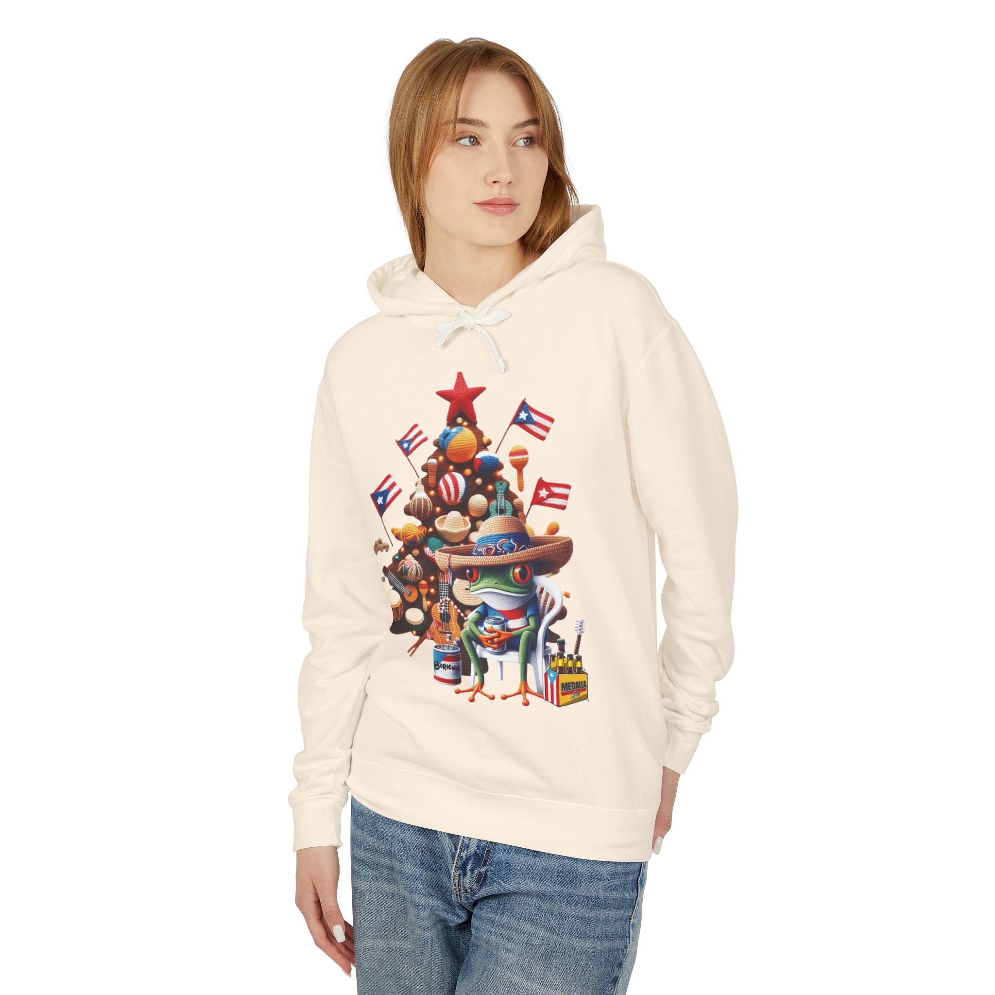 Puerto Rico Navidades Holiday Fiesta Hoodie — Puerto Rican Christmas Tree Graphic Sweatshirt