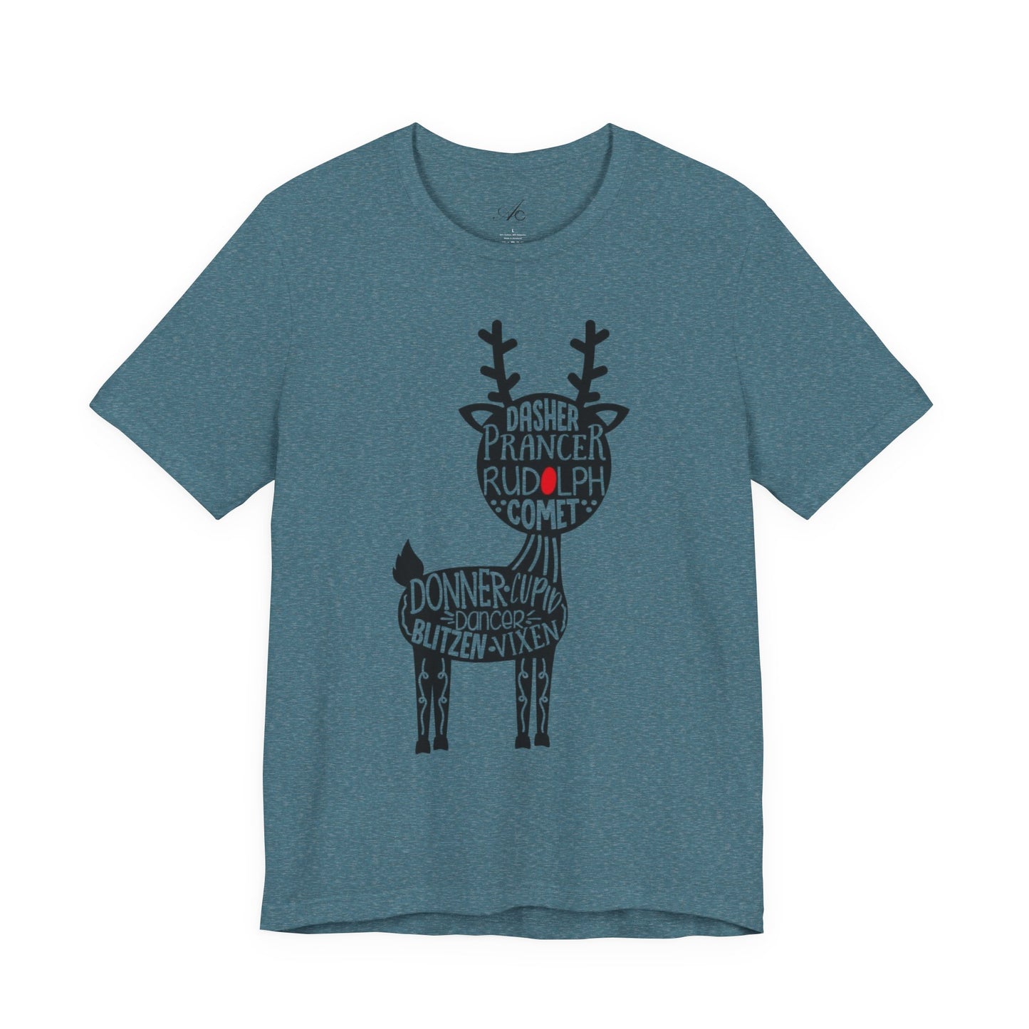 Christmas Reindeer Graphic Tee - Unisex Jersey Short Sleeve Shirt