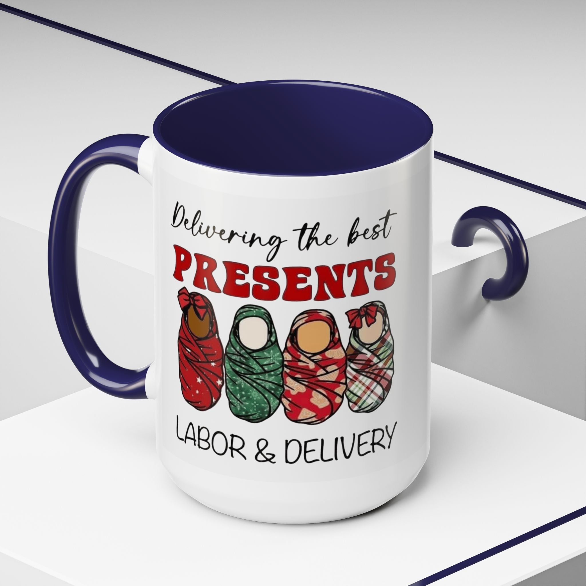 Christmas Presents Delivery Coffee Mug — "Delivering the Best Presents" Accent Mug Medical Christmas Mug,