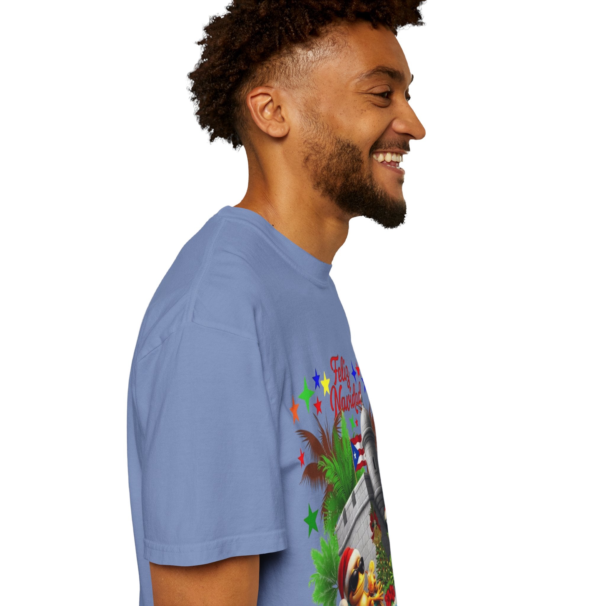 Feliz Navidad Puerto Rico T-Shirt  Castillo & Coquí Holiday Tee Puerto Rico Navidades