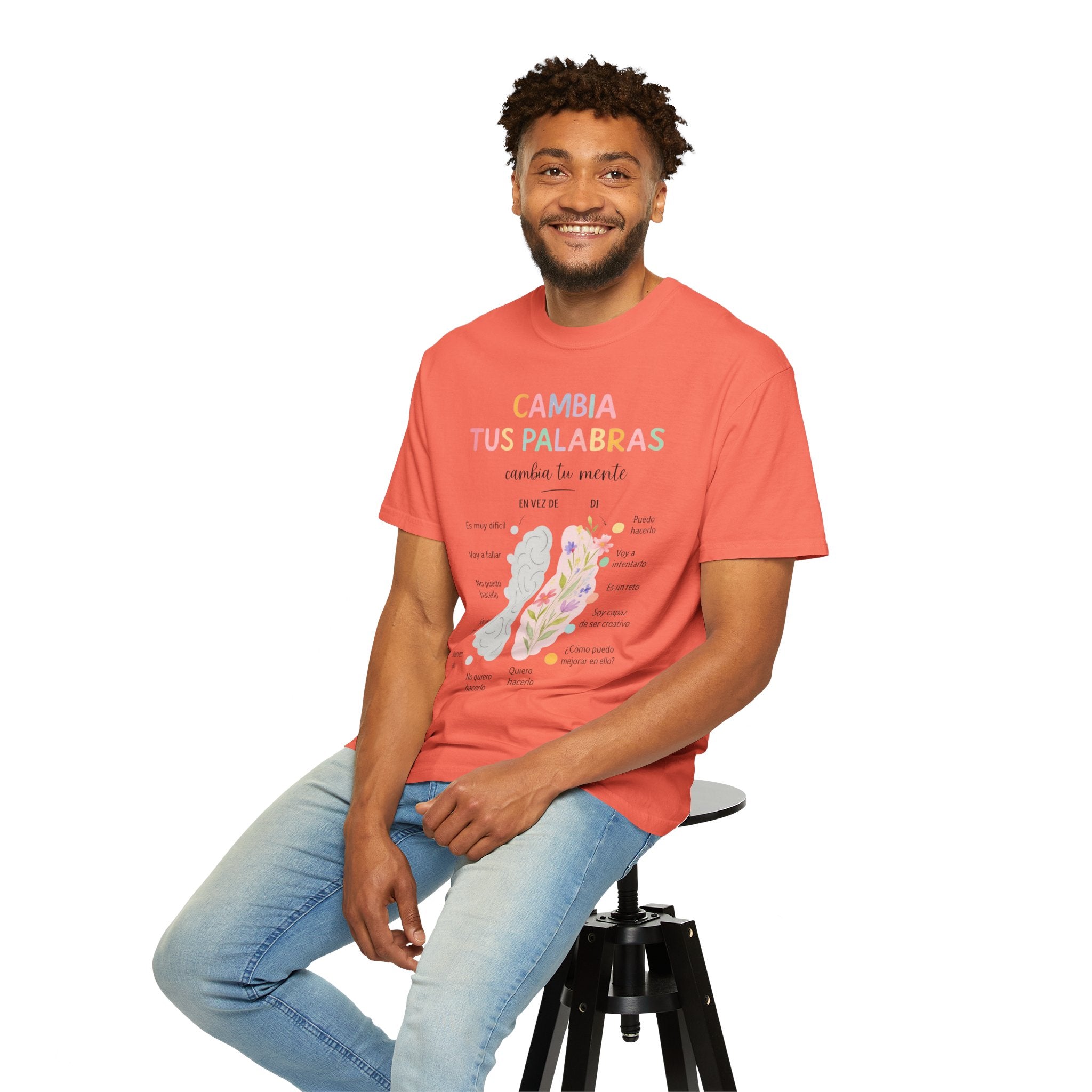 Cambia Tus Palabras Floral Positivity T-Shirt