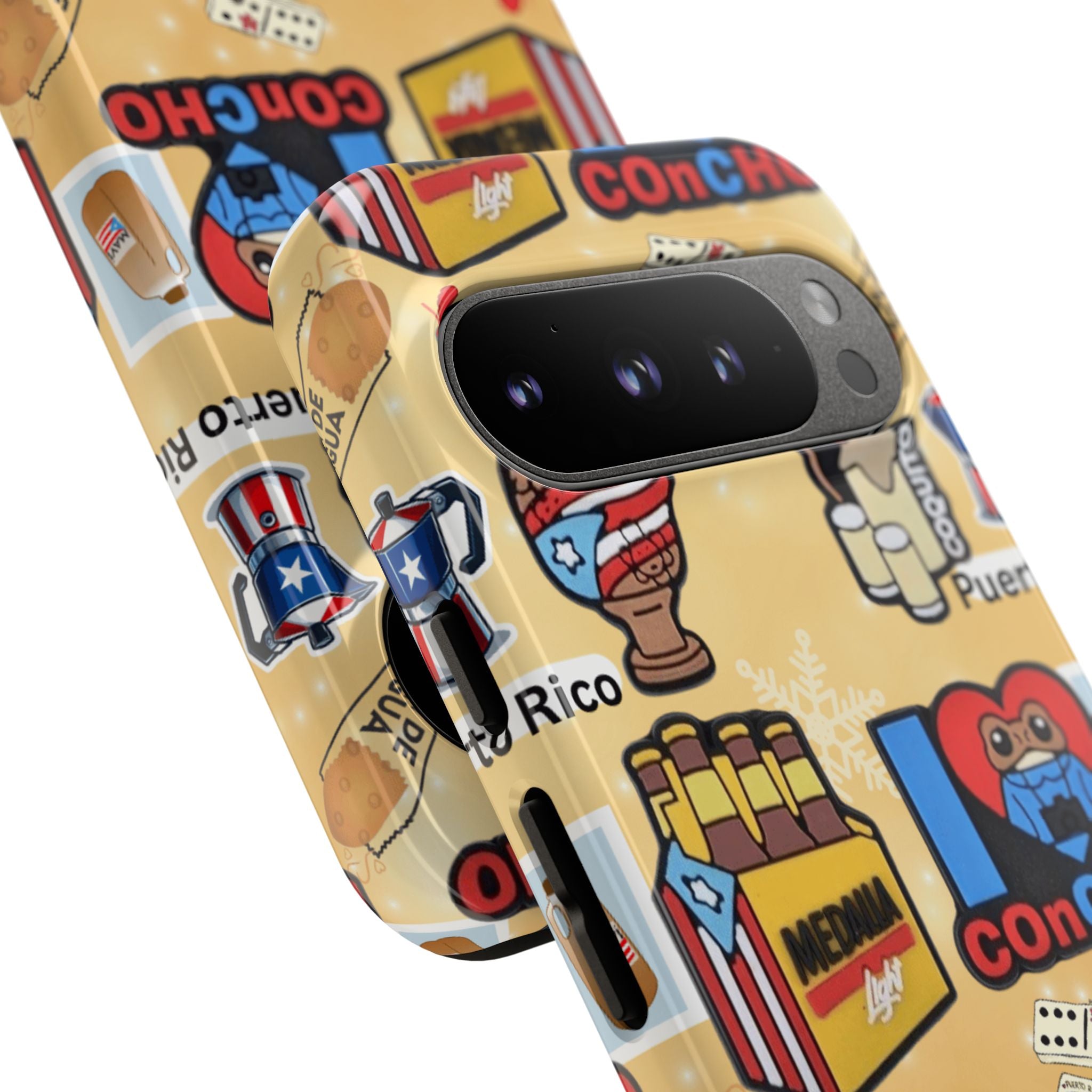 Puerto Rico Sticker Collage Tough Case  ‘I  Concho’ Pattern Phone Case