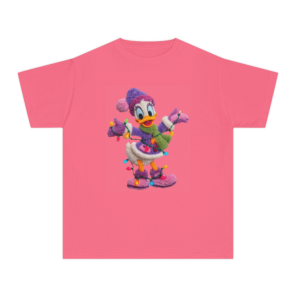 Duckling Holiday Tee — Cute Winter Lights Kids T-Shirt
