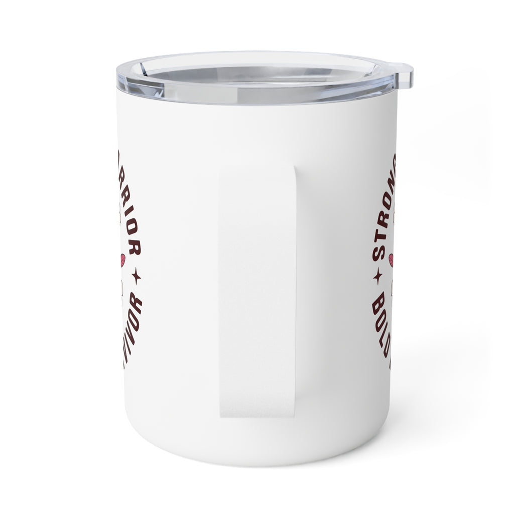 Cancer Survivor Mug WarriorMindset Inspirational Coffee Mug for Cancer Survivors - 10oz Insulated Travel Mug