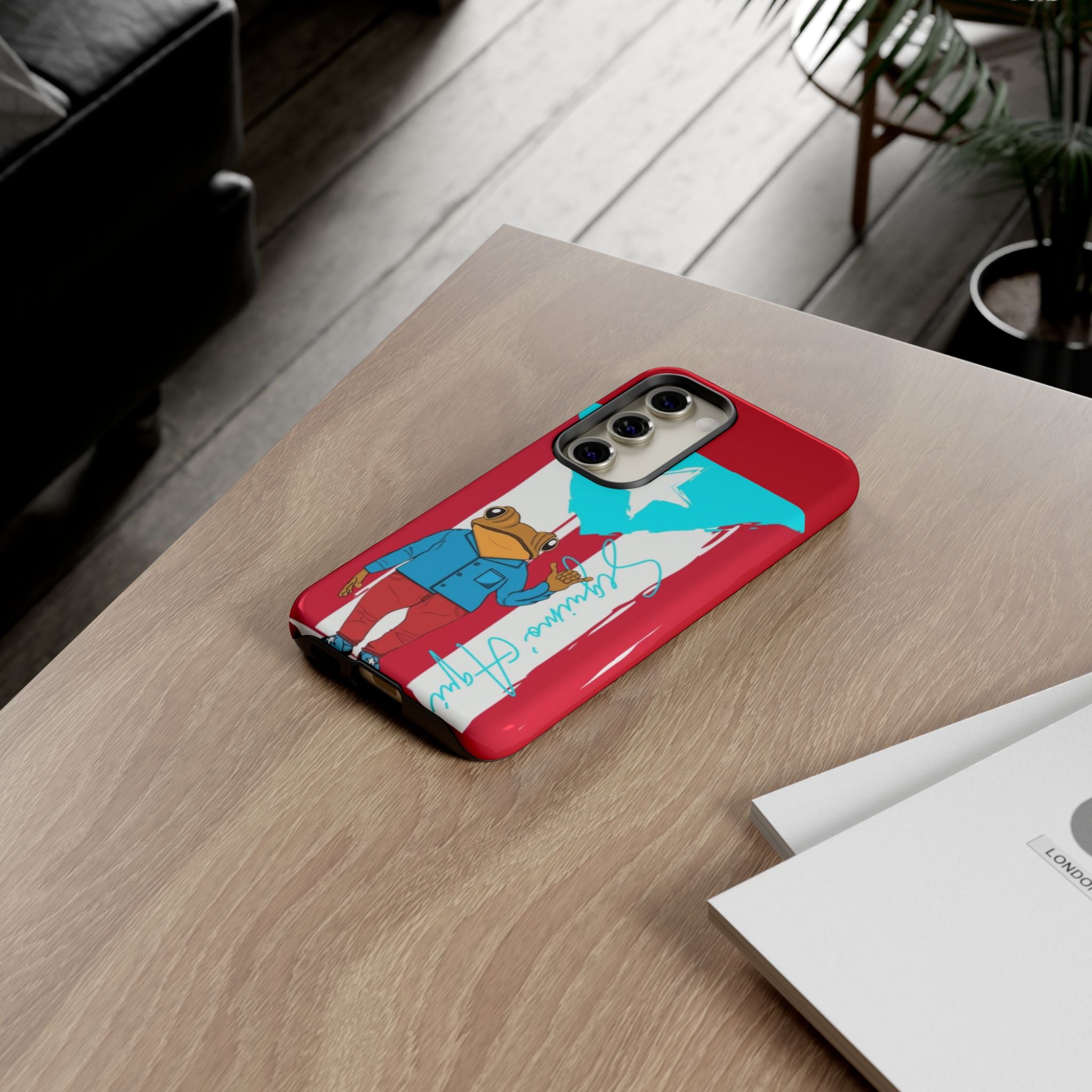 Puerto Rican Flag Frog Design ("Señorita Hops")Phone Case Isla del Encanto Phone Case – Puerto Rican Style