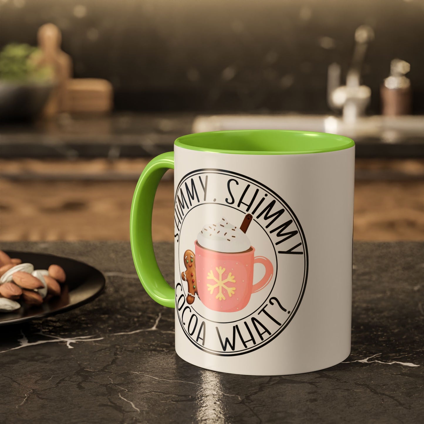 Cute Cocoa Mugs with Gingerbread Design Perfect for Winter Holiday CheerBeverage Cup Christmas Design