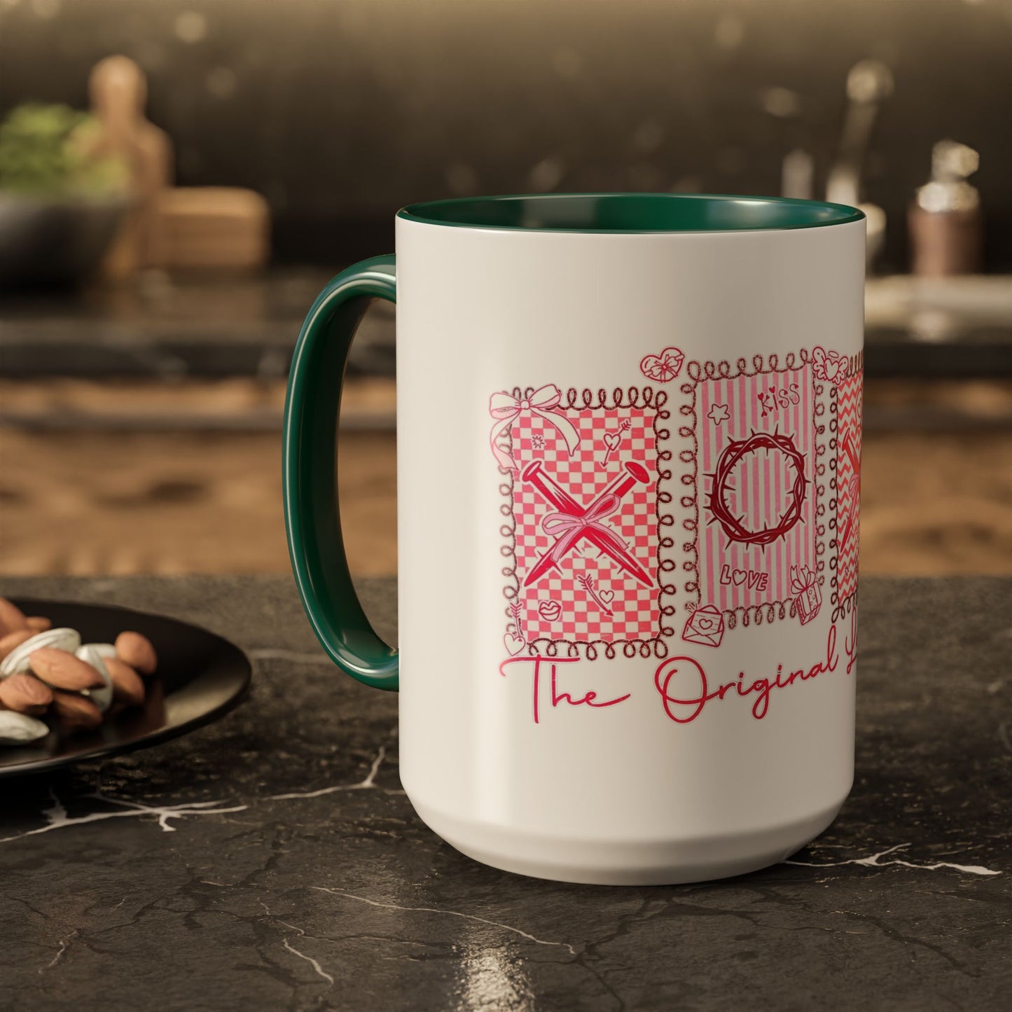 Love Letters XOXO Ceramic Mug — Colorful 11oz & 15oz Coffee Cup