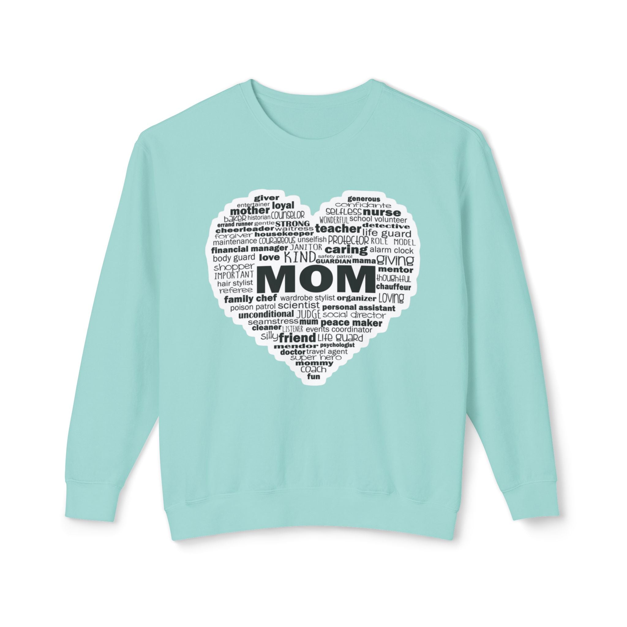 Mom Word-Cloud Heart Sweatshirt  Mother's Day Gift