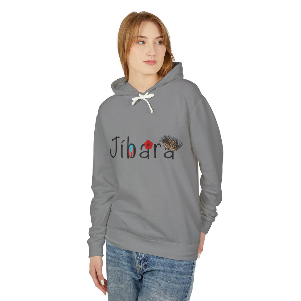 Jíbara Hoodie — Puerto Rican Heart Flag Lightweight Hooded Sweatshirt
