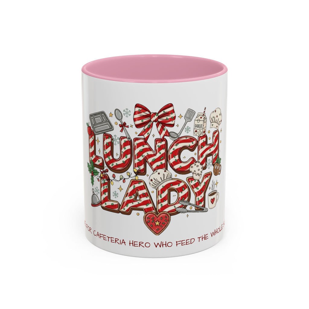 Lunch Lady Mug "Cafeteria Hero Who Feeds the Whole School With Love" | 11oz/15oz Gift  School Staff Christmas Mug Collection