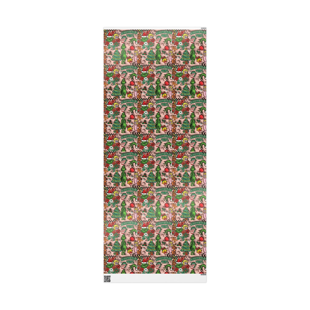 Christmas Cookie & Holly Wrapping Paper Roll — Festive Baking Pattern Gift Wrap