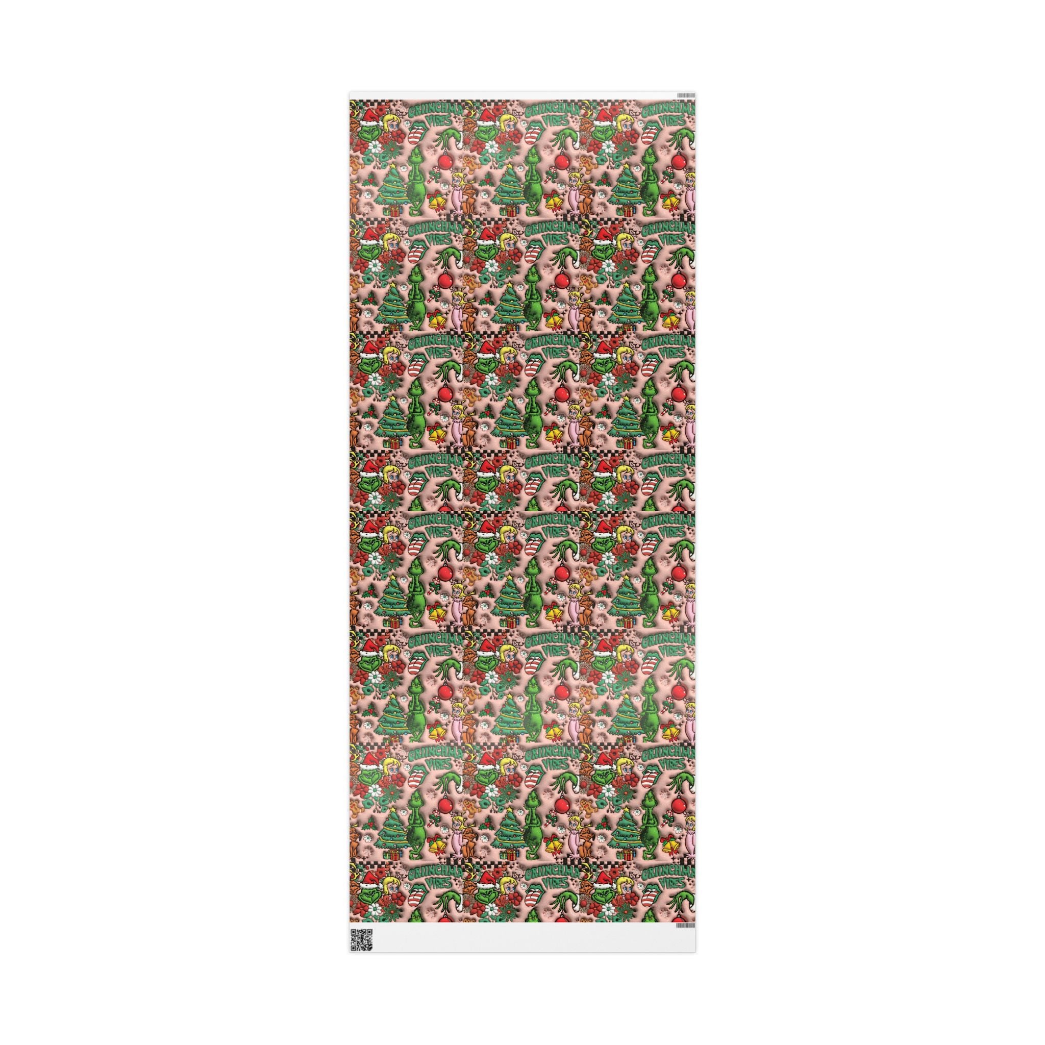 Christmas Cookie & Holly Wrapping Paper Roll — Festive Baking Pattern Gift Wrap