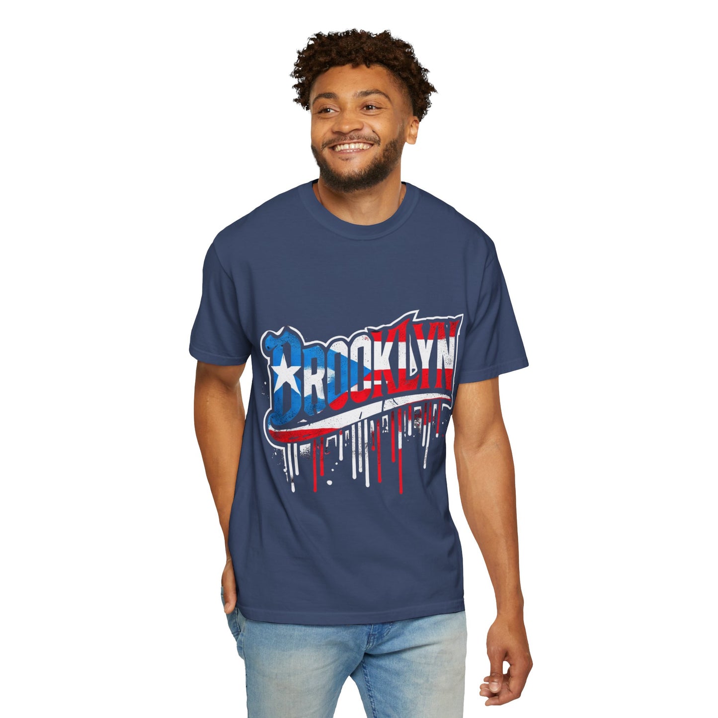 New York Meets Puerto Rico Brooklyn Style Unisex T-Shirt,  Streetwear Fashion