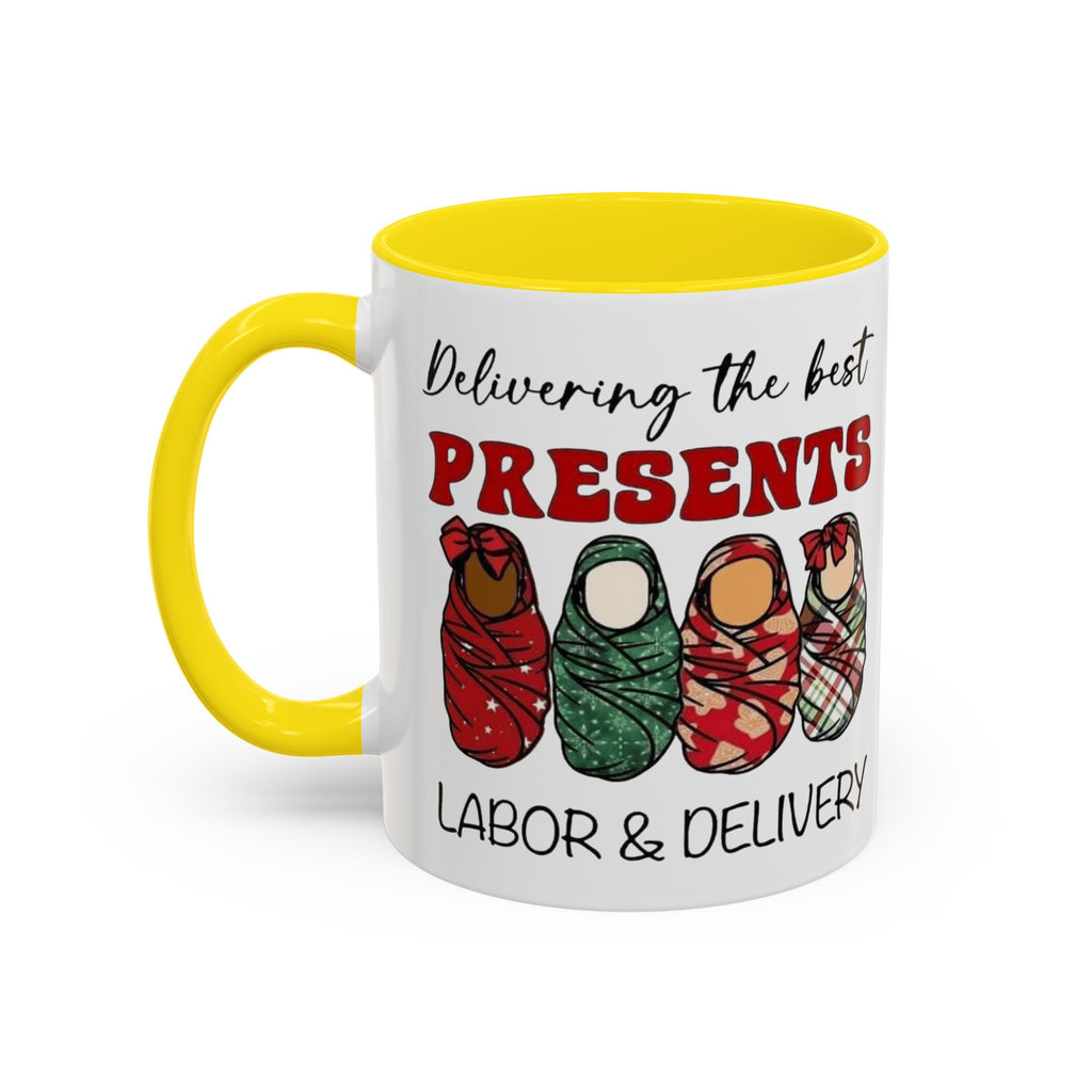 Christmas Presents Delivery Coffee Mug — "Delivering the Best Presents" Accent Mug Medical Christmas Mug,