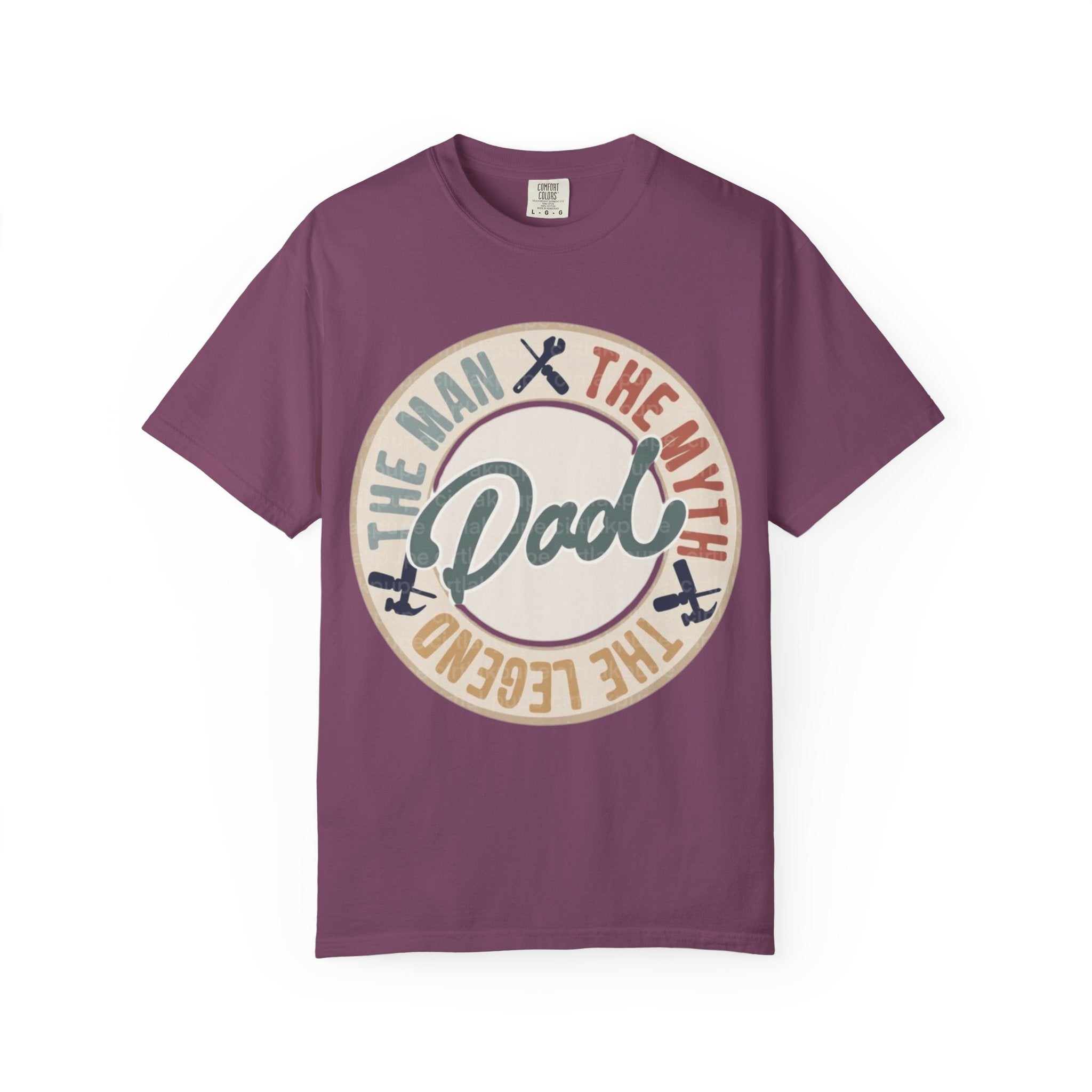 Dad Retro Badge T-Shirt — “Dad: The Man, The Myth, The Legend” Father’s Day Tee