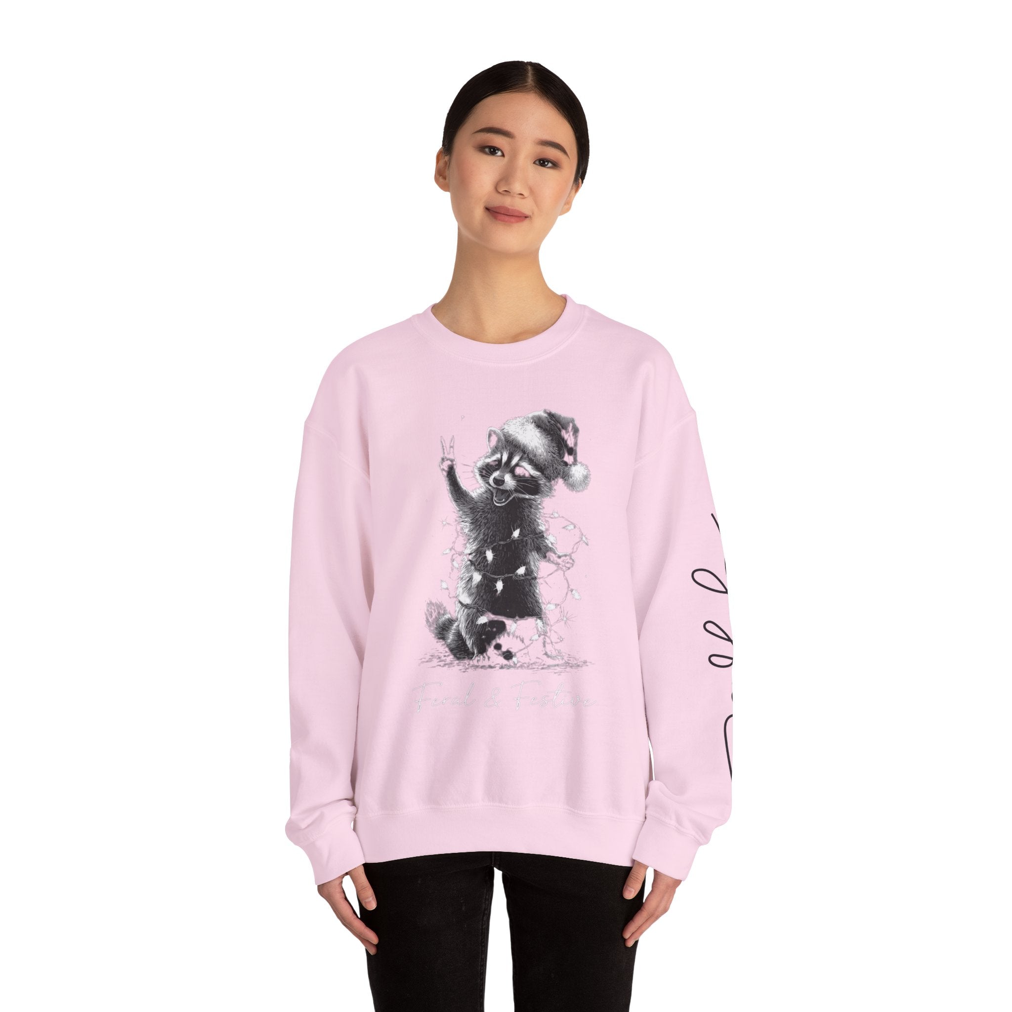Holiday Raccoon Crewneck Sweatshirt Christmas Tshirts and sweaters,
