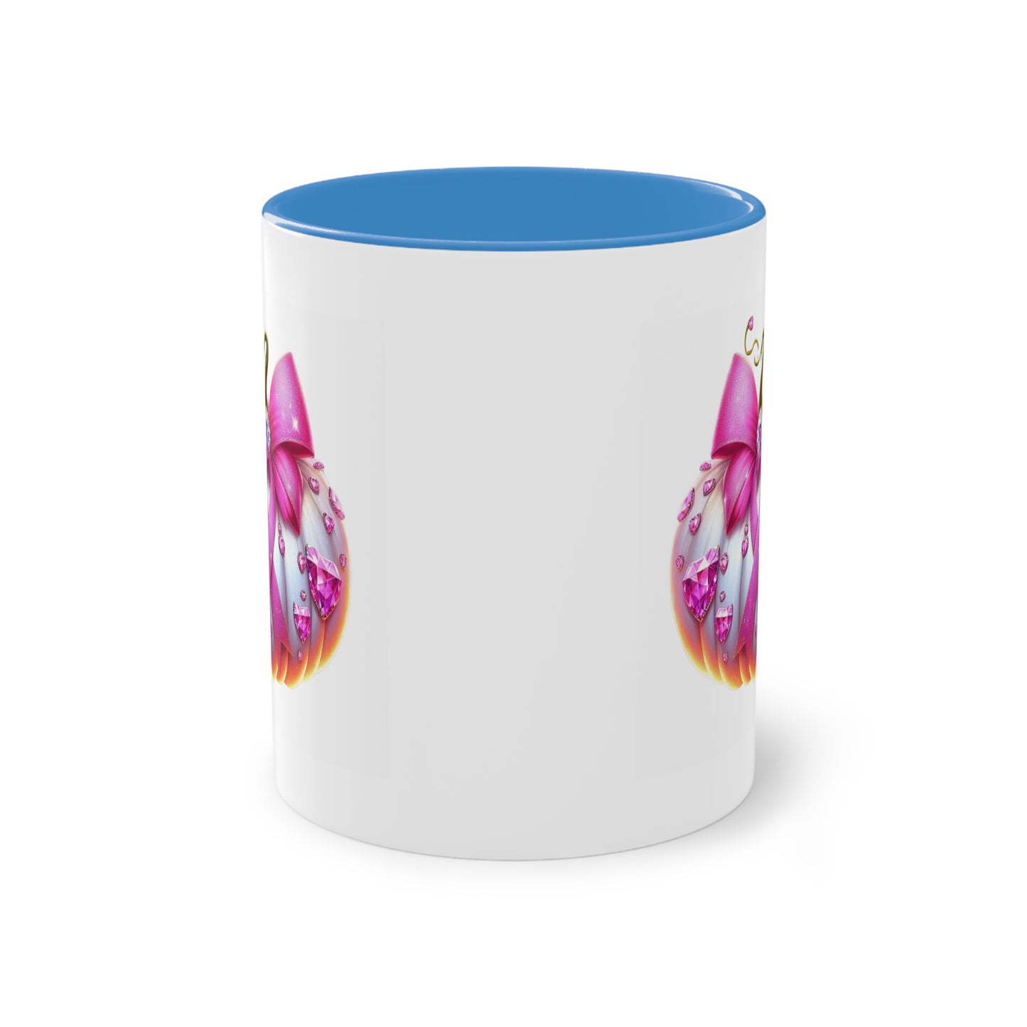 Vibrant Two-Tone Coffee Mug with Floral Design - Perfect Gift for Nature Lovers
