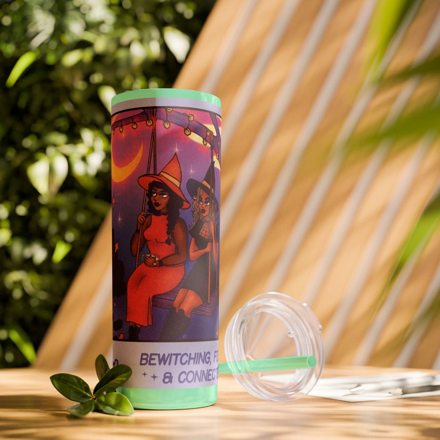 🎁 Spooky season gifts Enchanting Libra Skinny Tumbler with Straw | 20oz | Perfect for Halloween, Witchy Vibes, Astrology Lovers, Gift Idea, Custom Beverage Holder