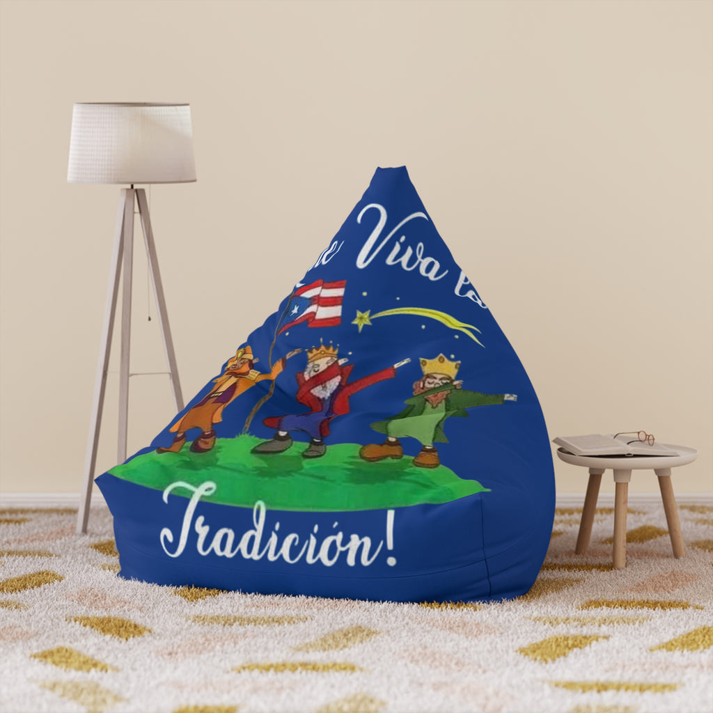 The Tree Kings Puerto Rican Tradición Bean Bag Cover  Festive Island Dance Design