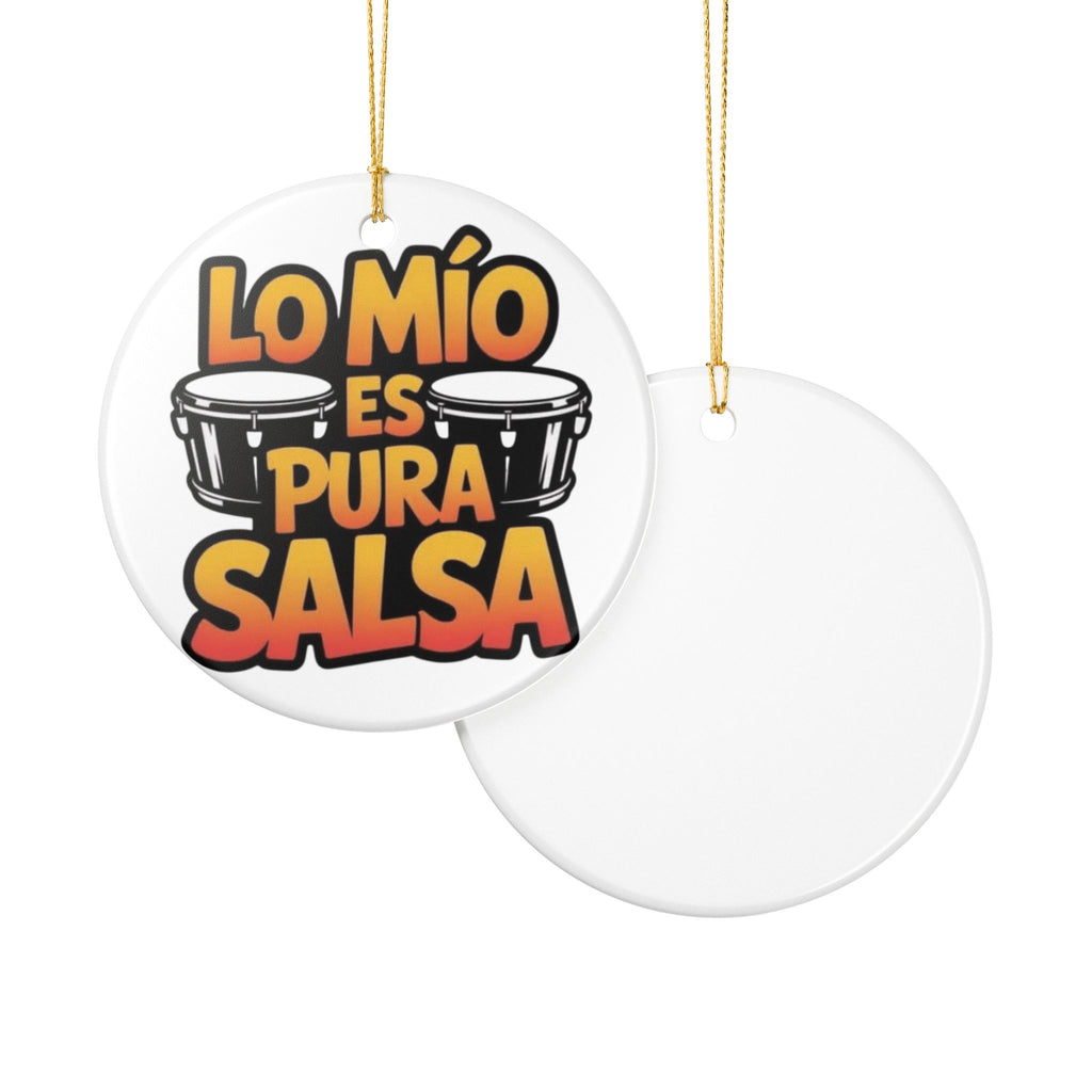Salsa Music Ceramic Ornament - 'Lo Mío Es Pura Salsa' Decorative Piece  Puerto Rico