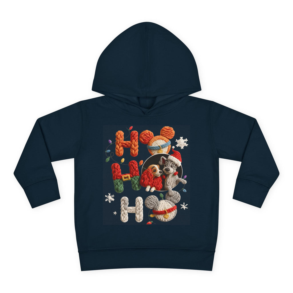 Toddler Hoodie "Ho Ho Ho" Festive Raccoon Christmas Pullover