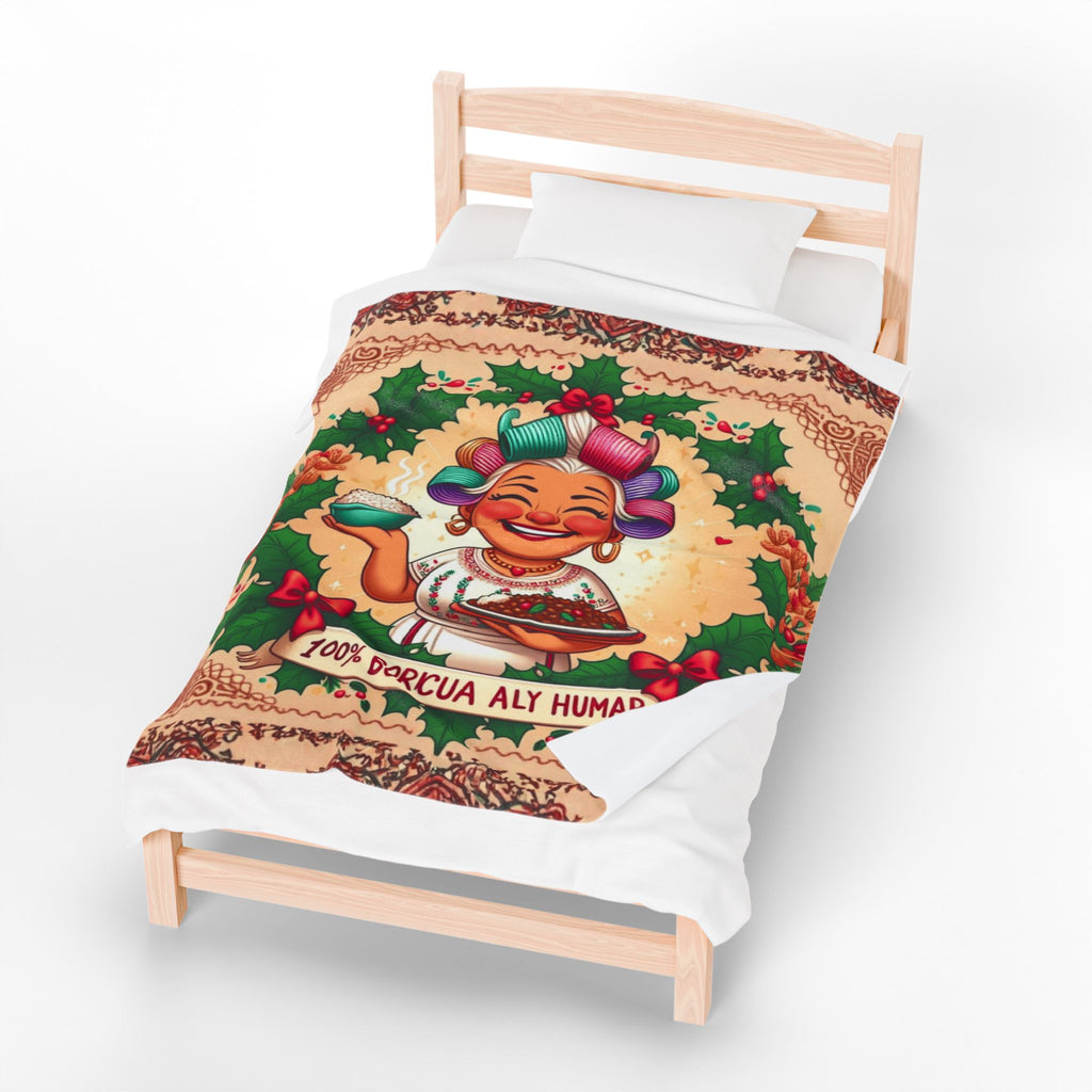 Loving blanket made just for GrandmaVelveteen Plush Blanket  100% Boricua Holiday Kitchen Mama Design