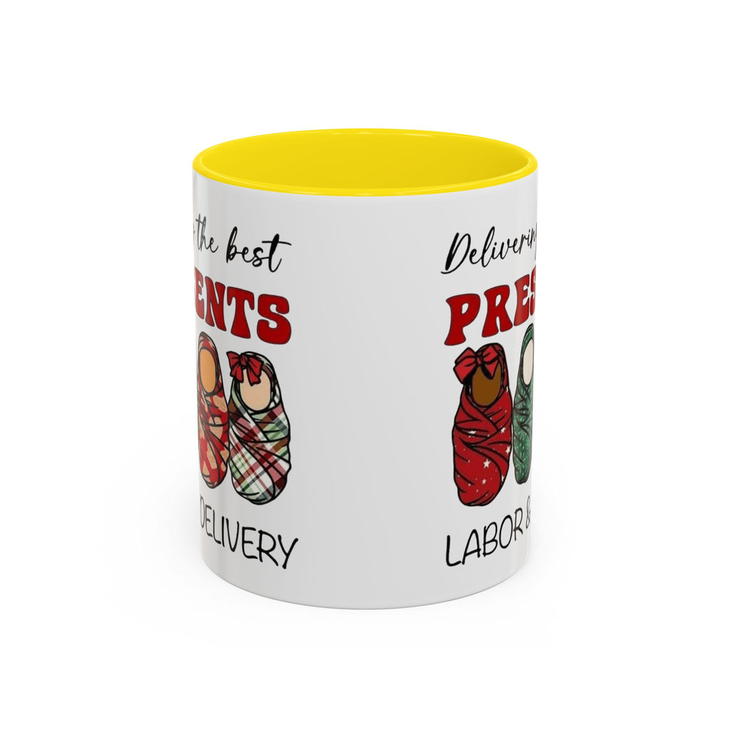 Christmas Presents Delivery Coffee Mug — "Delivering the Best Presents" Accent Mug Medical Christmas Mug,
