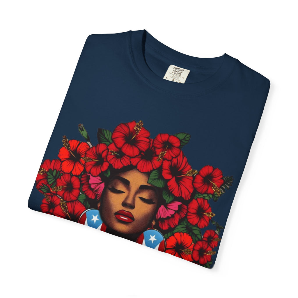 Puerto Rico Navidades T-Shirt — "La Jíbaraza" Floral Puerto Rican Pride Tee