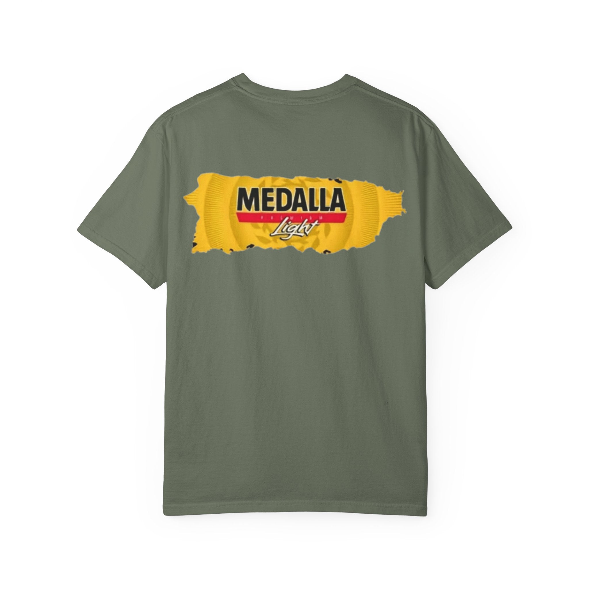 Medalla Light Puerto Rican Beer T-Shirt Coqui Frog Mascot Six-Pack Graphic Tee Puerto Rico’s Navidades