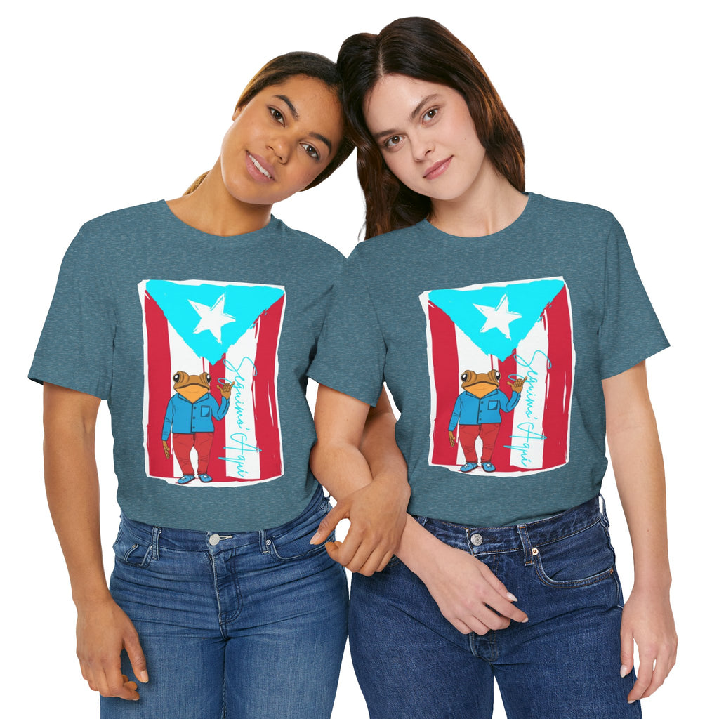 Puerto Rican Coqui Flag T‑Shirt  Boricua Pride Tee
