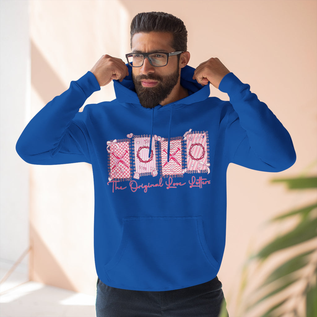 Hoodie  Pink XOXO Three Panel Love Letters Fleece Hoodie
