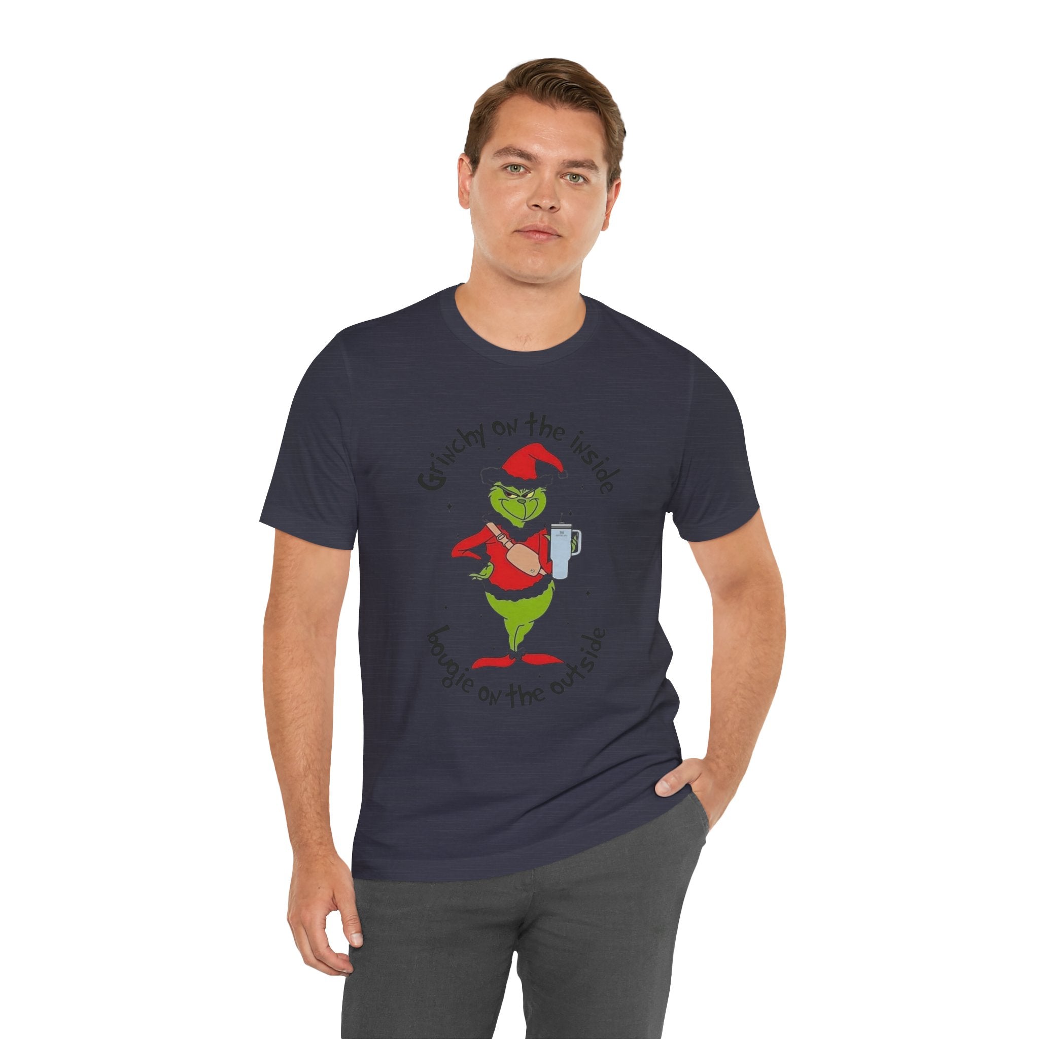Grinch-Inspired Holiday Tee: 'Grinchy on the Inside, Boogie on the Outside'