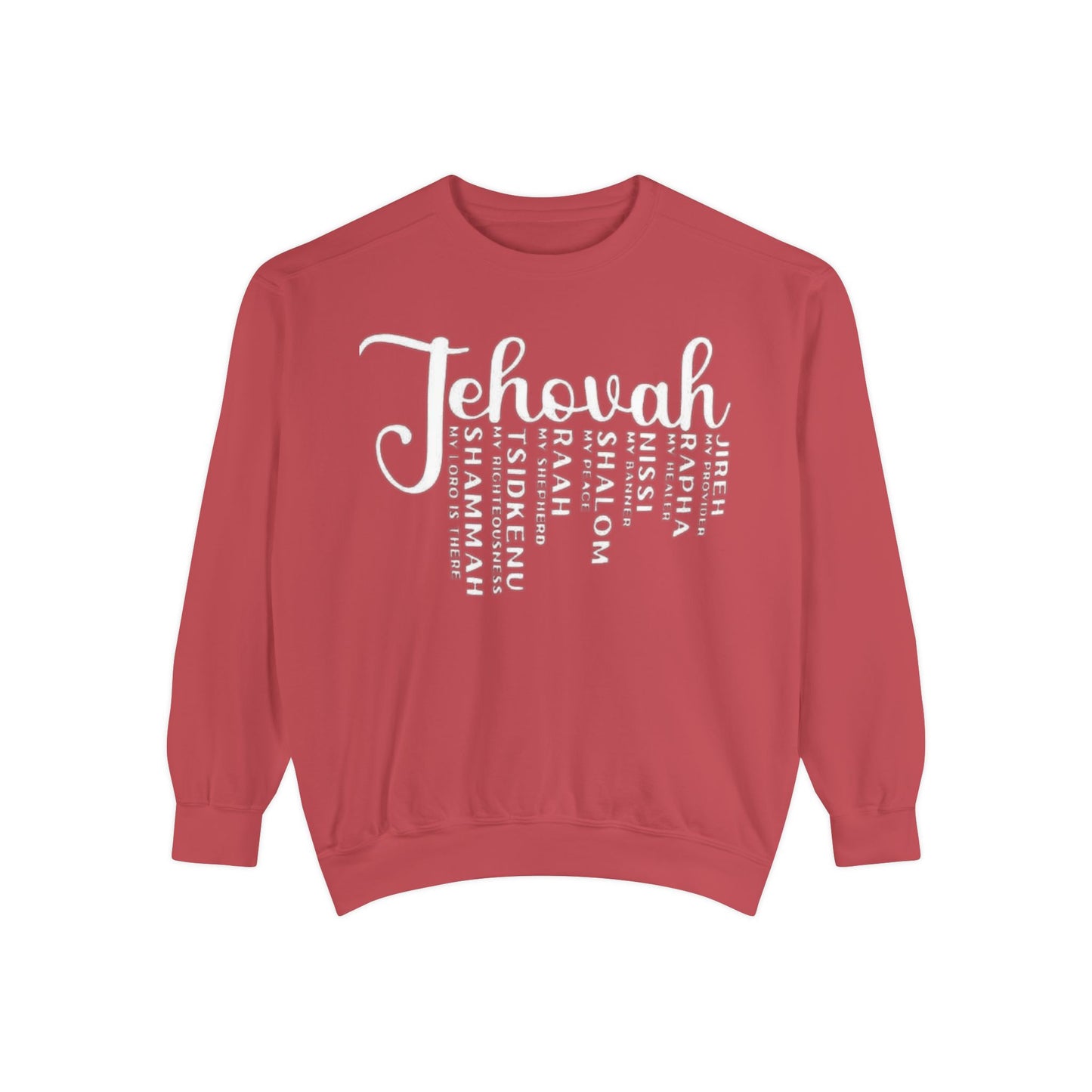 Jehovah Names Sweatshirt  Christian Faith Scriptural Names Pullover