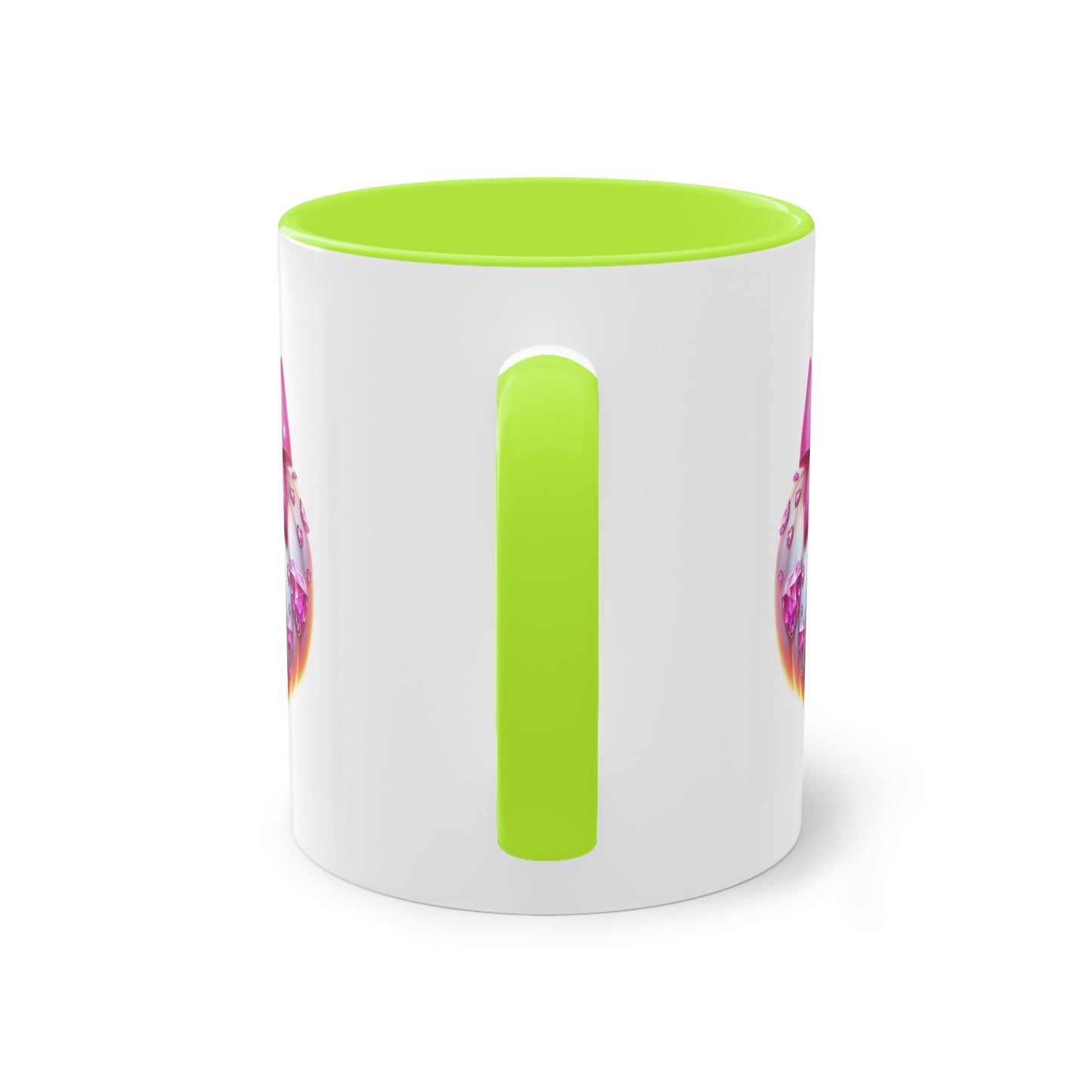 Vibrant Two-Tone Coffee Mug with Floral Design - Perfect Gift for Nature Lovers