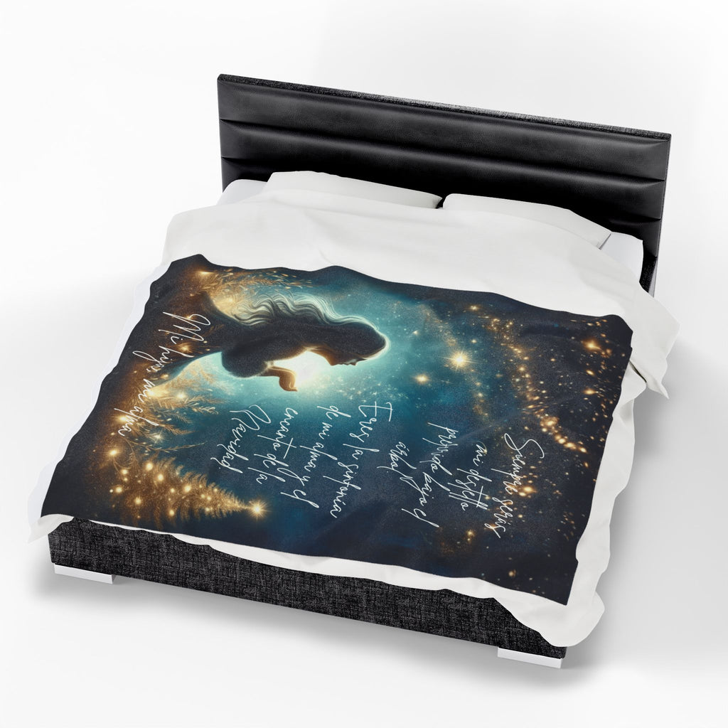 Christmas Velveteen Plush Blanket "Eres la sinfonía de mi alma" Holiday Throw