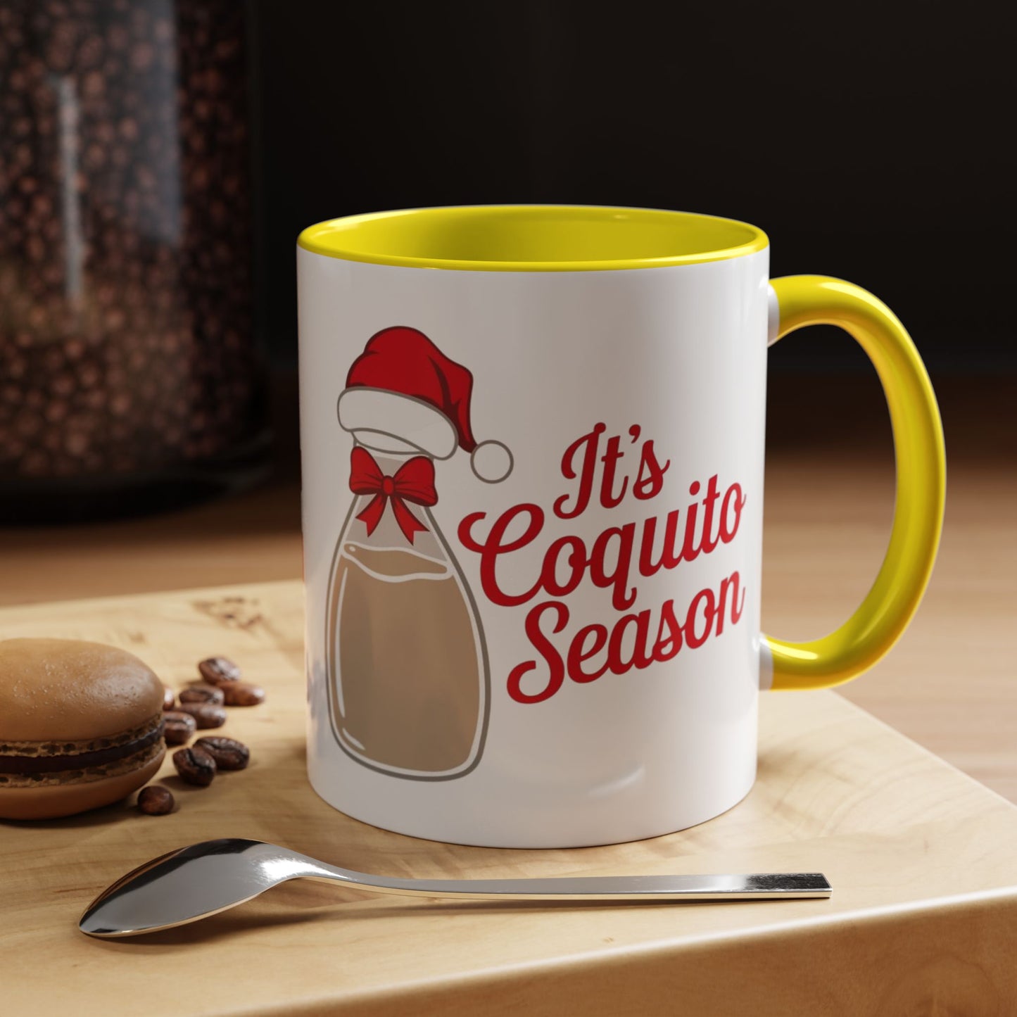 Herencia de Puerto Rico Mug Coquito Season Accent Mug Festive Holiday Coffee Cup