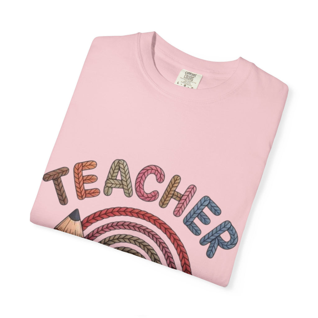 Teacher Rainbow Pencil & Apple T-Shirt — Back-to-School Gift for Educators