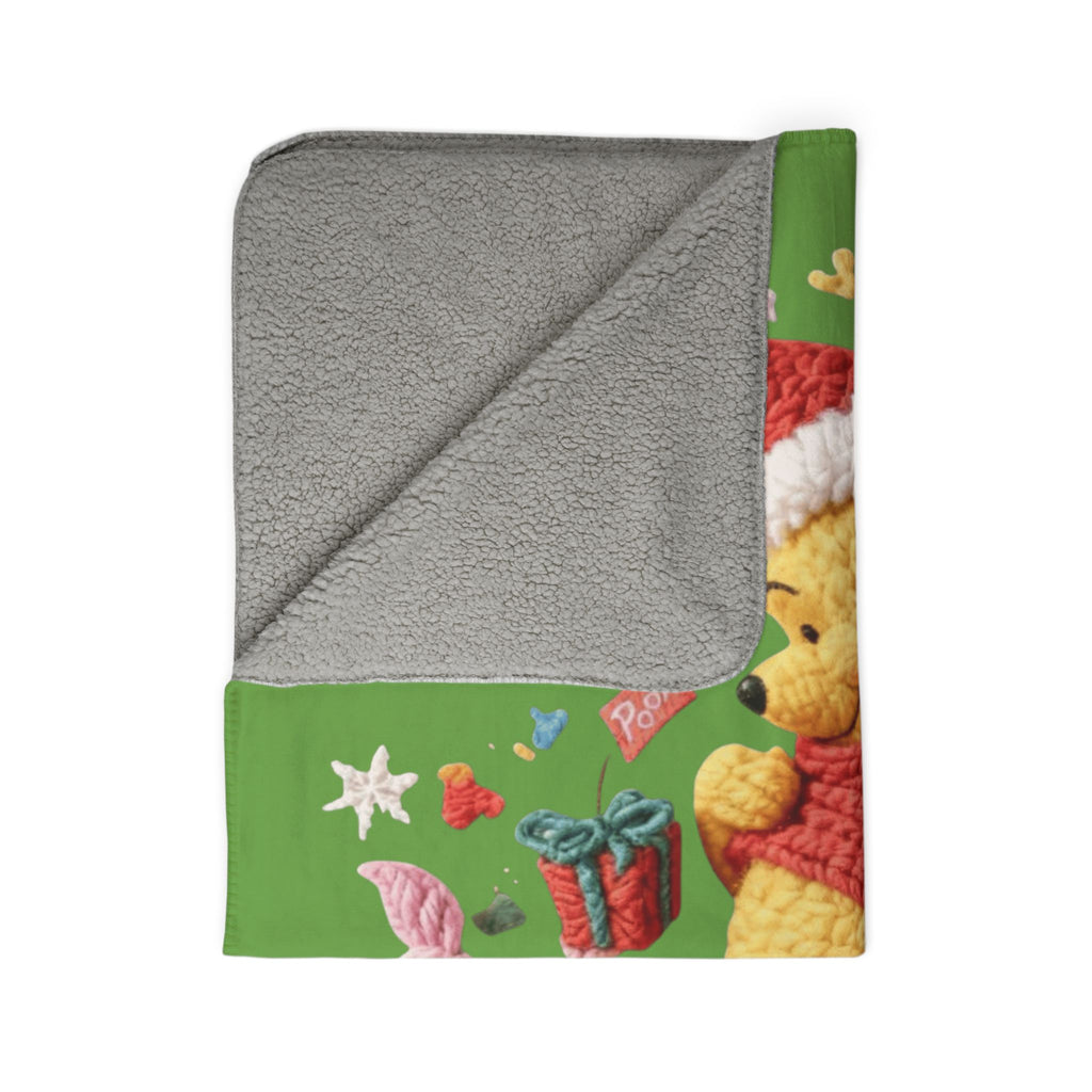 Winnie the Pooh Merry Christmas Fleece Sherpa Blanket Santa’s Little Snuggle Blanket