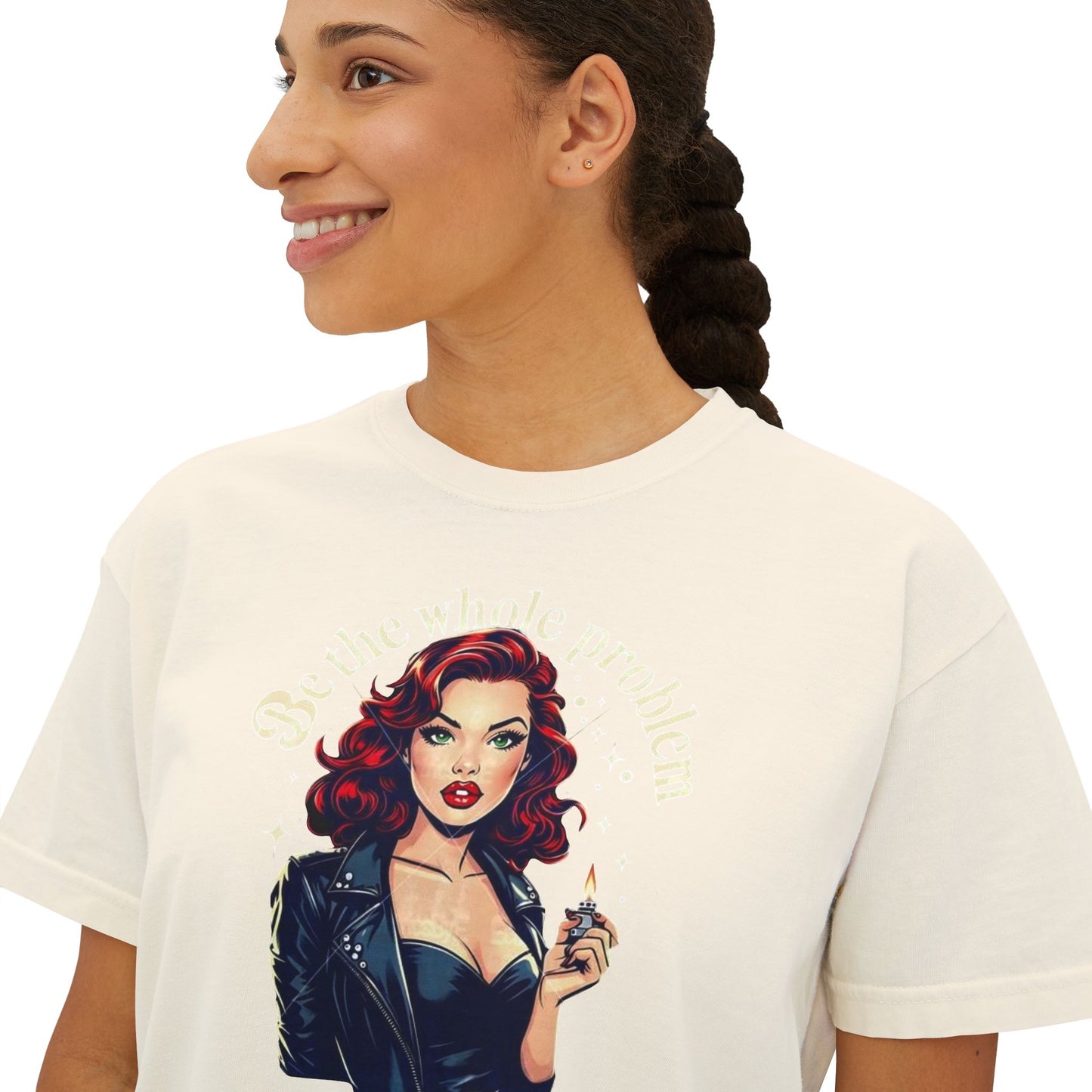 Edgy Vintage Women's Boxy Tee - Retro Graphic Tee, Casual Chic Top, Perfect Gift for Her, Streetwear Style, Iconic Vintage Fashion