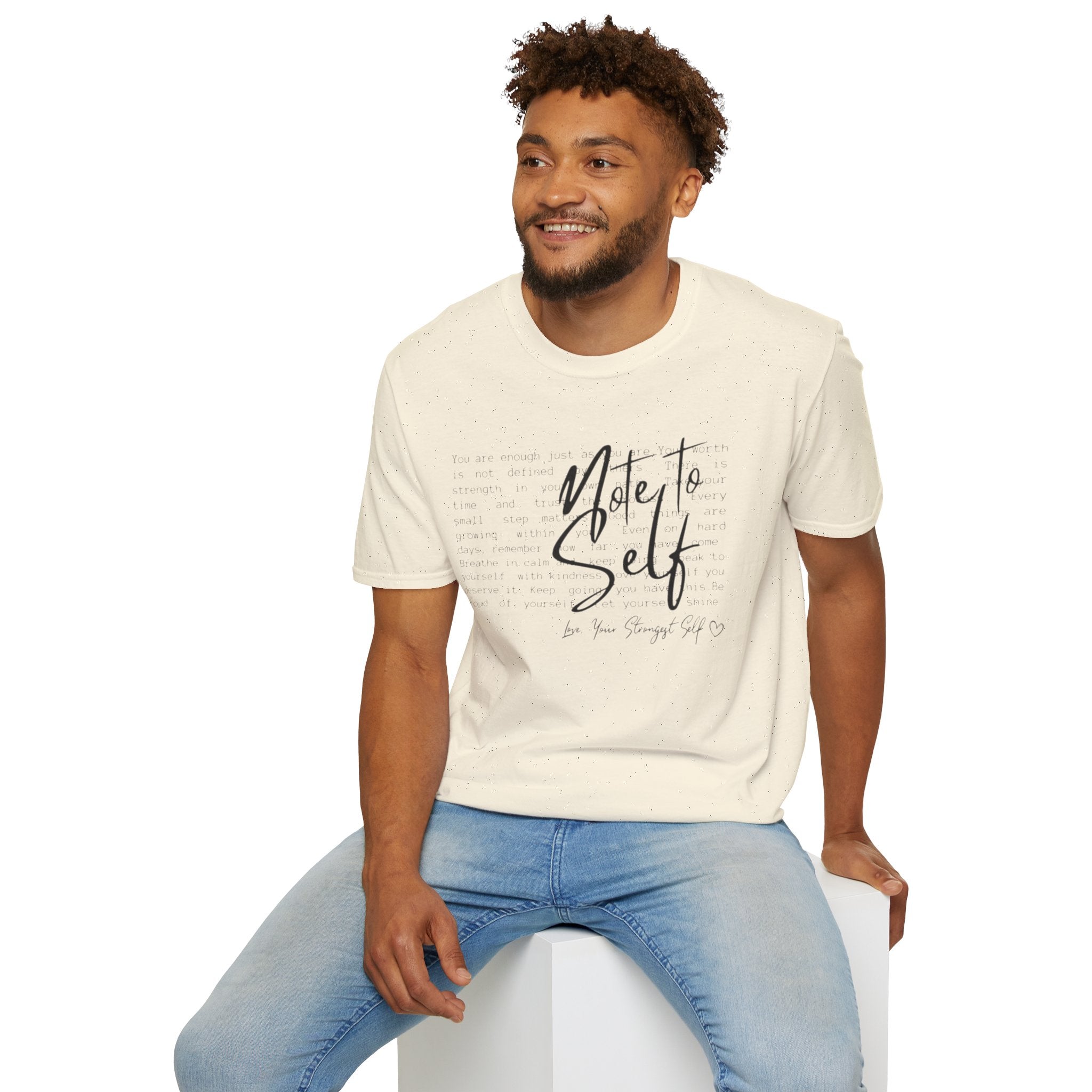 Note to Self T‑Shirt  Minimal Script Inspirational Tee