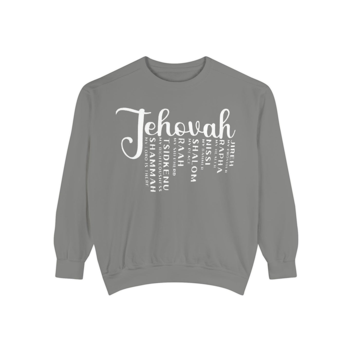Jehovah Names Sweatshirt  Christian Faith Scriptural Names Pullover