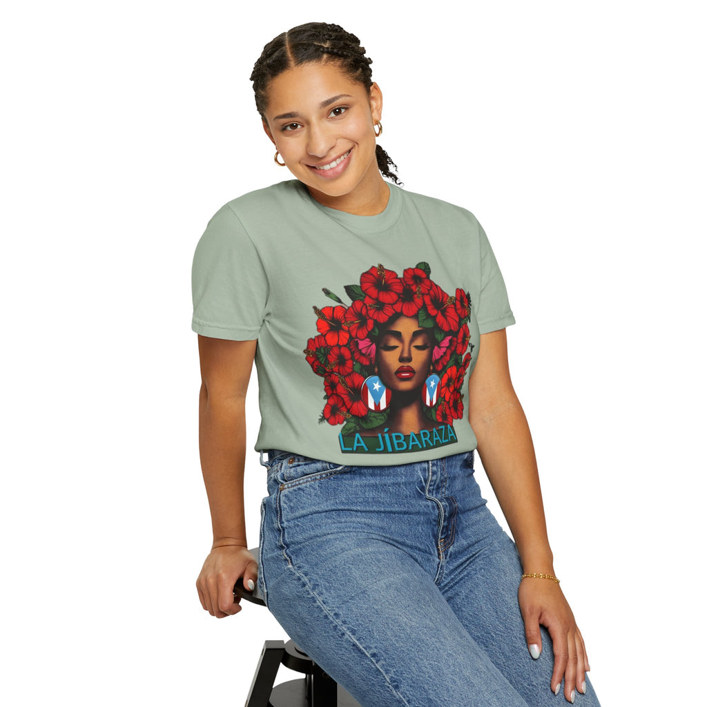 Puerto Rico Navidades T-Shirt — "La Jíbaraza" Floral Puerto Rican Pride Tee