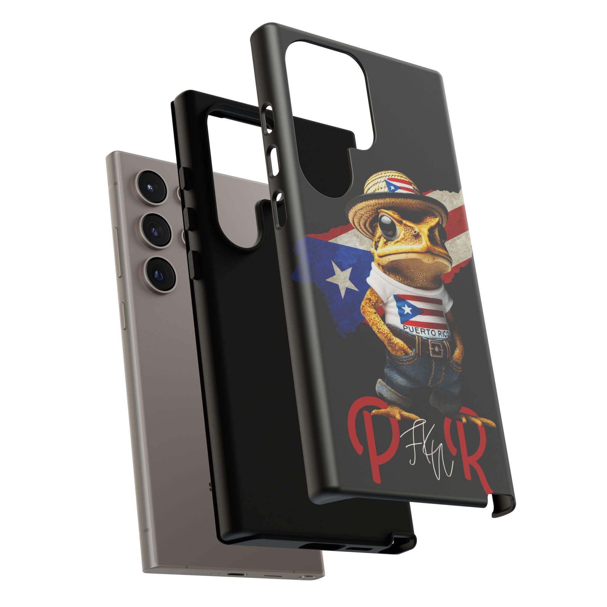 Puerto Rican Frog Tough Phone Case  Puerto Rico Flag Patriotic Protective Case