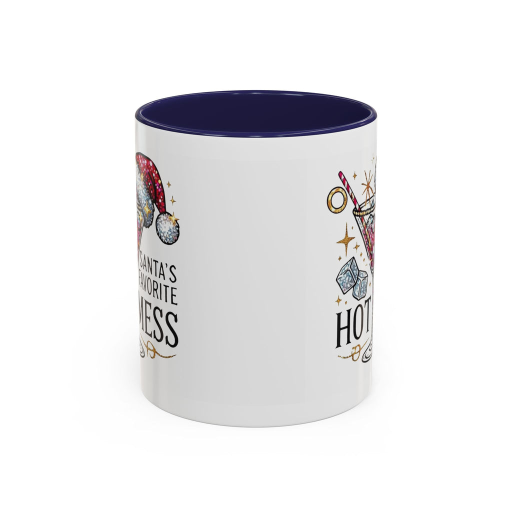 Accent Coffee Mug - "Santa's Favorite Hot Mess" Holiday Cocktail Mug (11/15 oz)