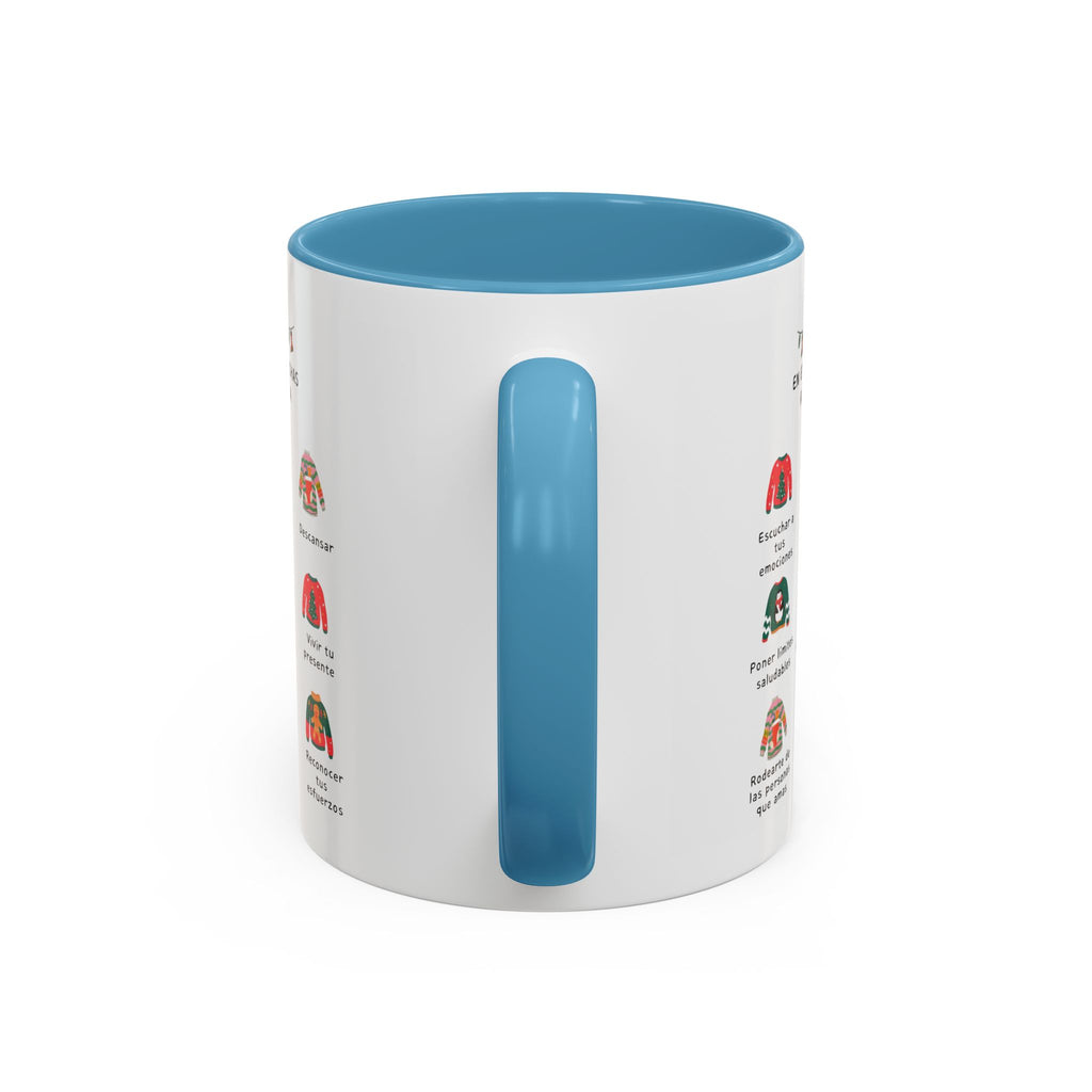 Coffee Mug — 'En Estas Fechas Recuerda' Holiday Sweater Reminder Accent Mug (11/15oz)
