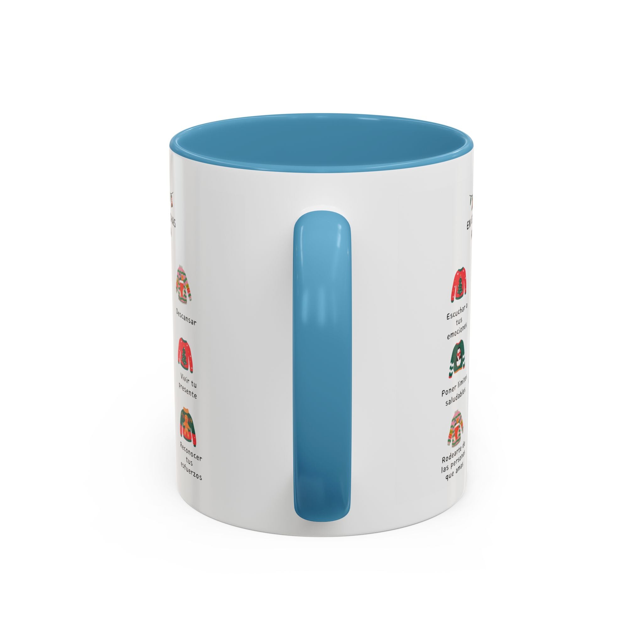 Coffee Mug — 'En Estas Fechas Recuerda' Holiday Sweater Reminder Accent Mug (11/15oz)