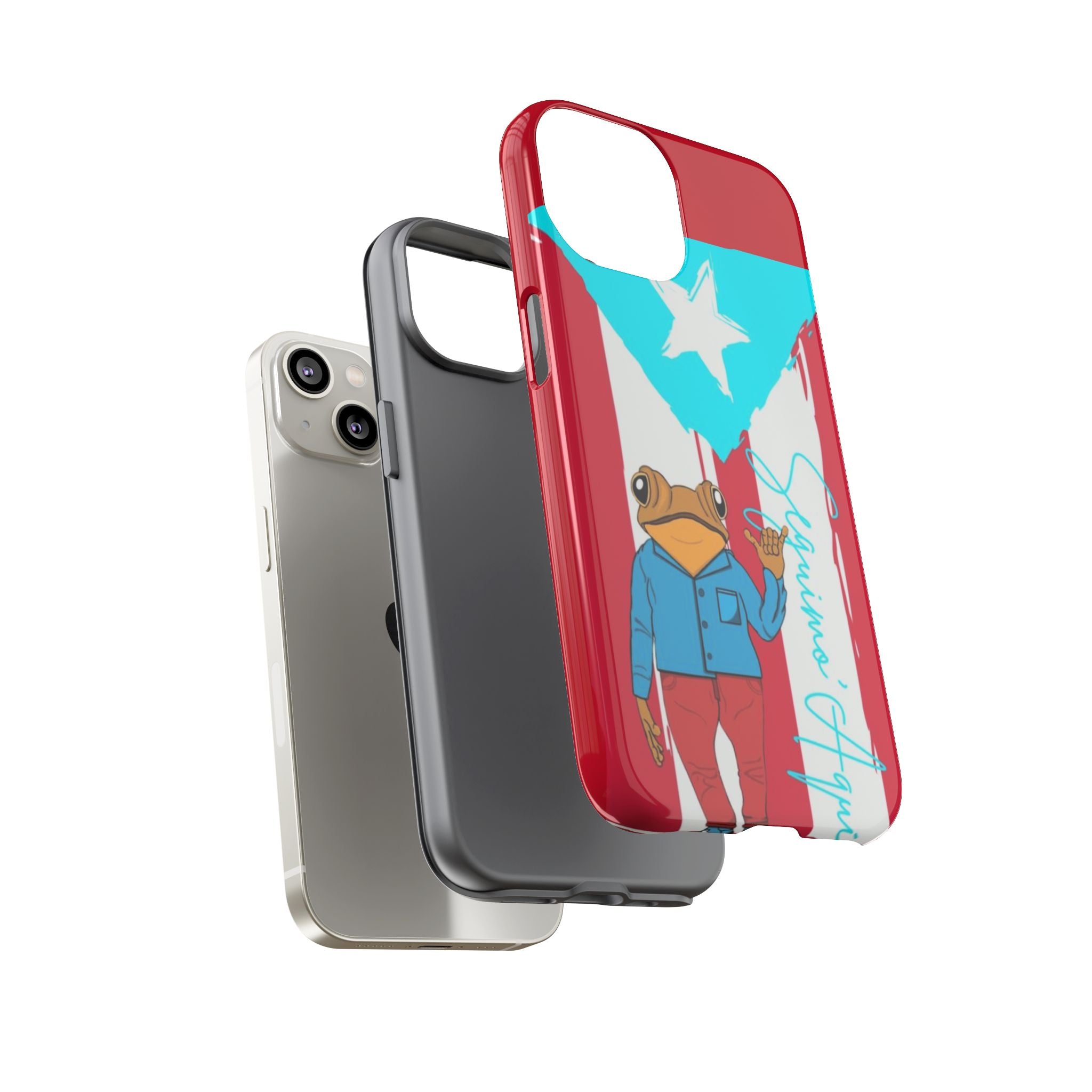 Puerto Rican Flag Frog Design ("Señorita Hops")Phone Case Isla del Encanto Phone Case – Puerto Rican Style